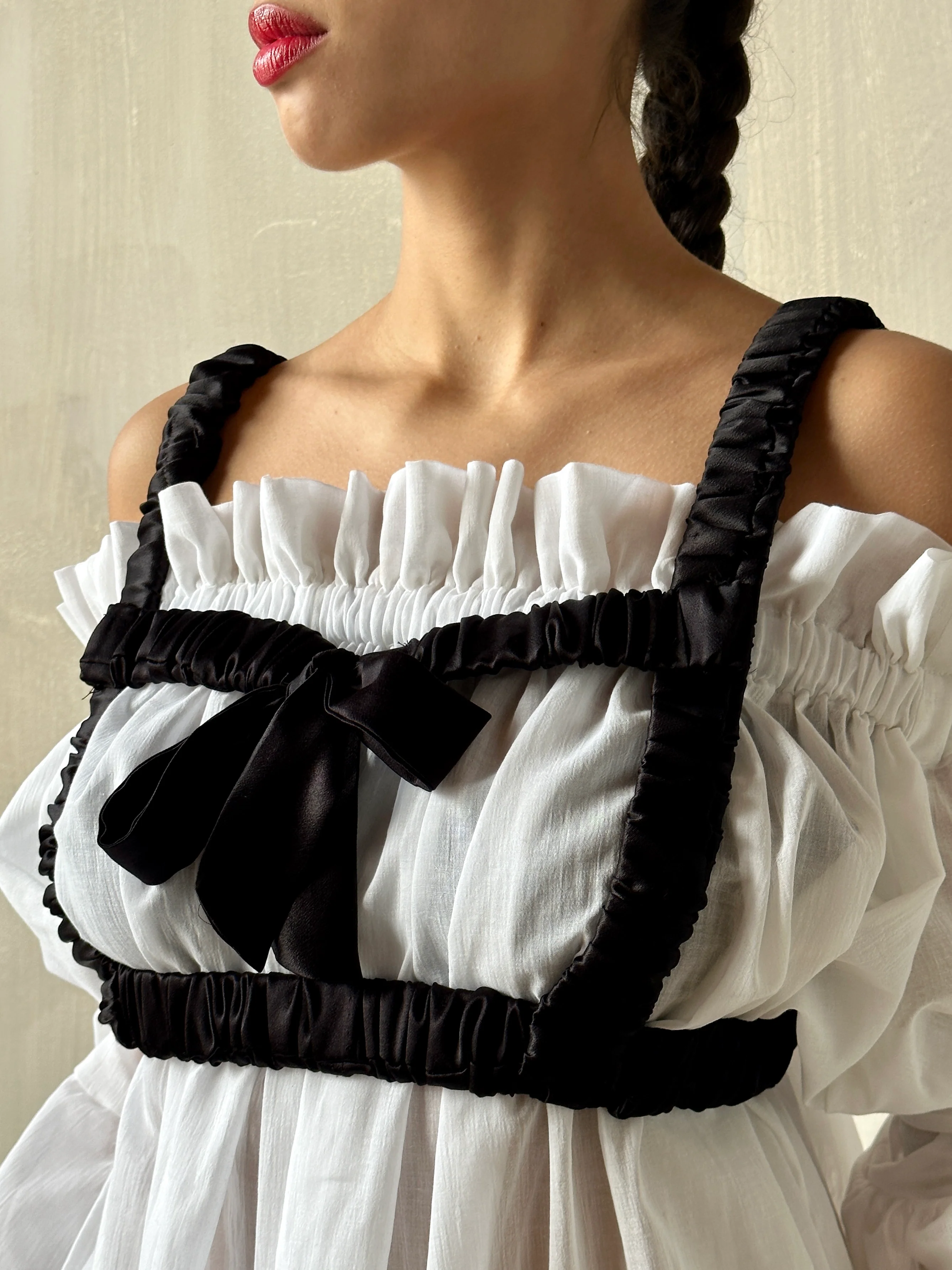 Spring '24 Black Satin Bow Harness - Image 3