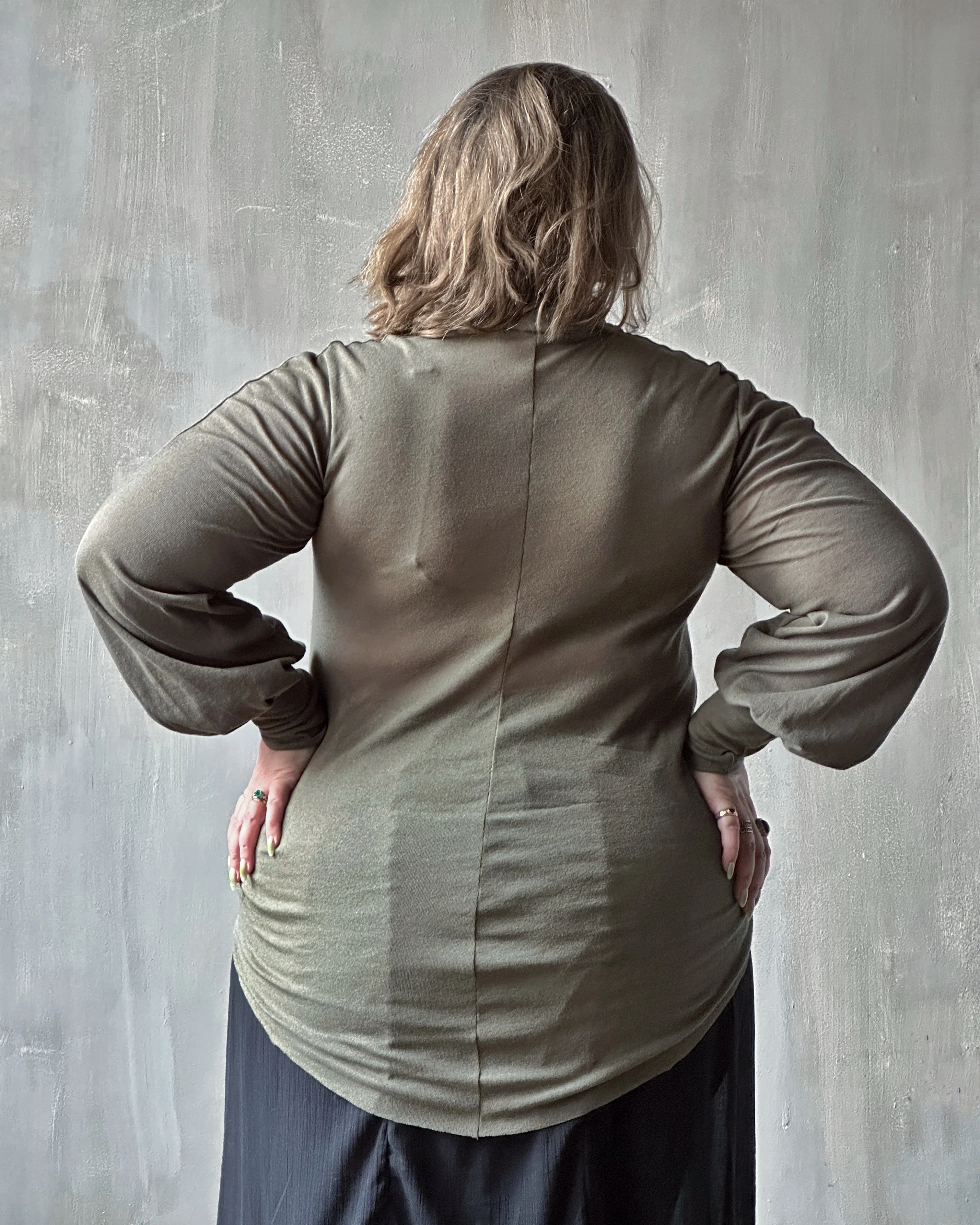 Bishop Sleeve Hourglass Tunic (Moss Green) - Image 10