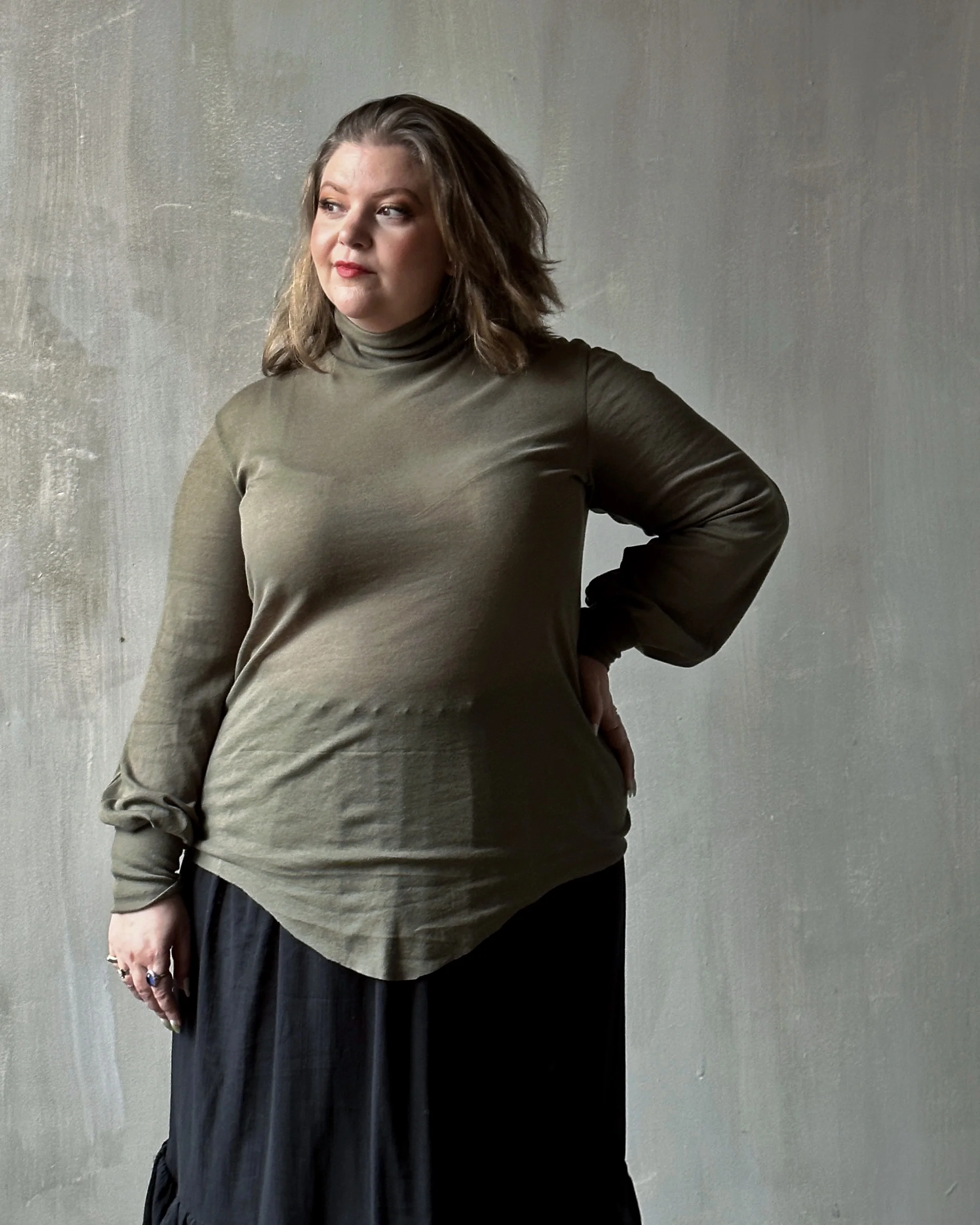 Bishop Sleeve Hourglass Tunic (Moss Green) - Image 6