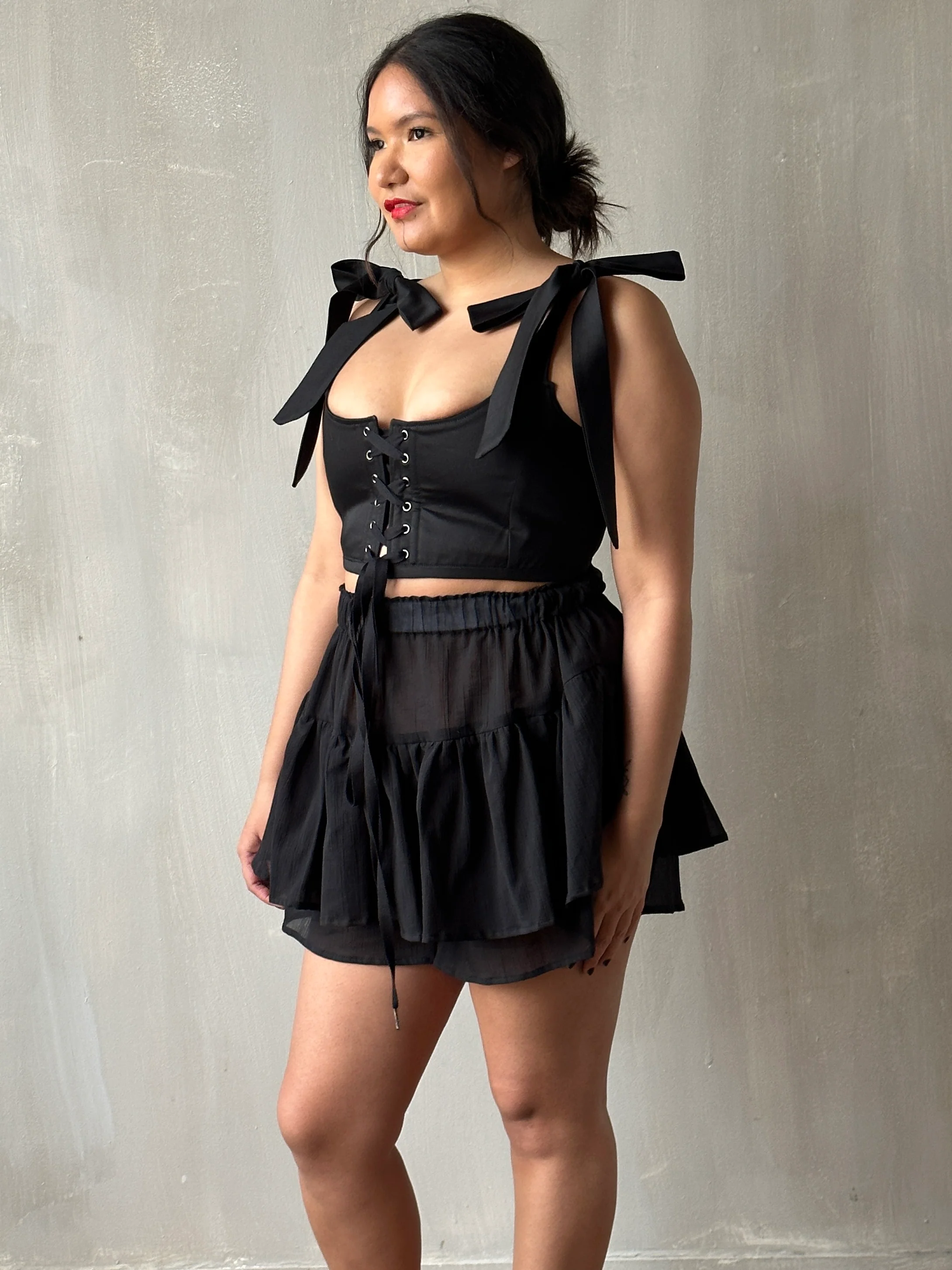 Cotton Voile Black Bloomers - Image 3