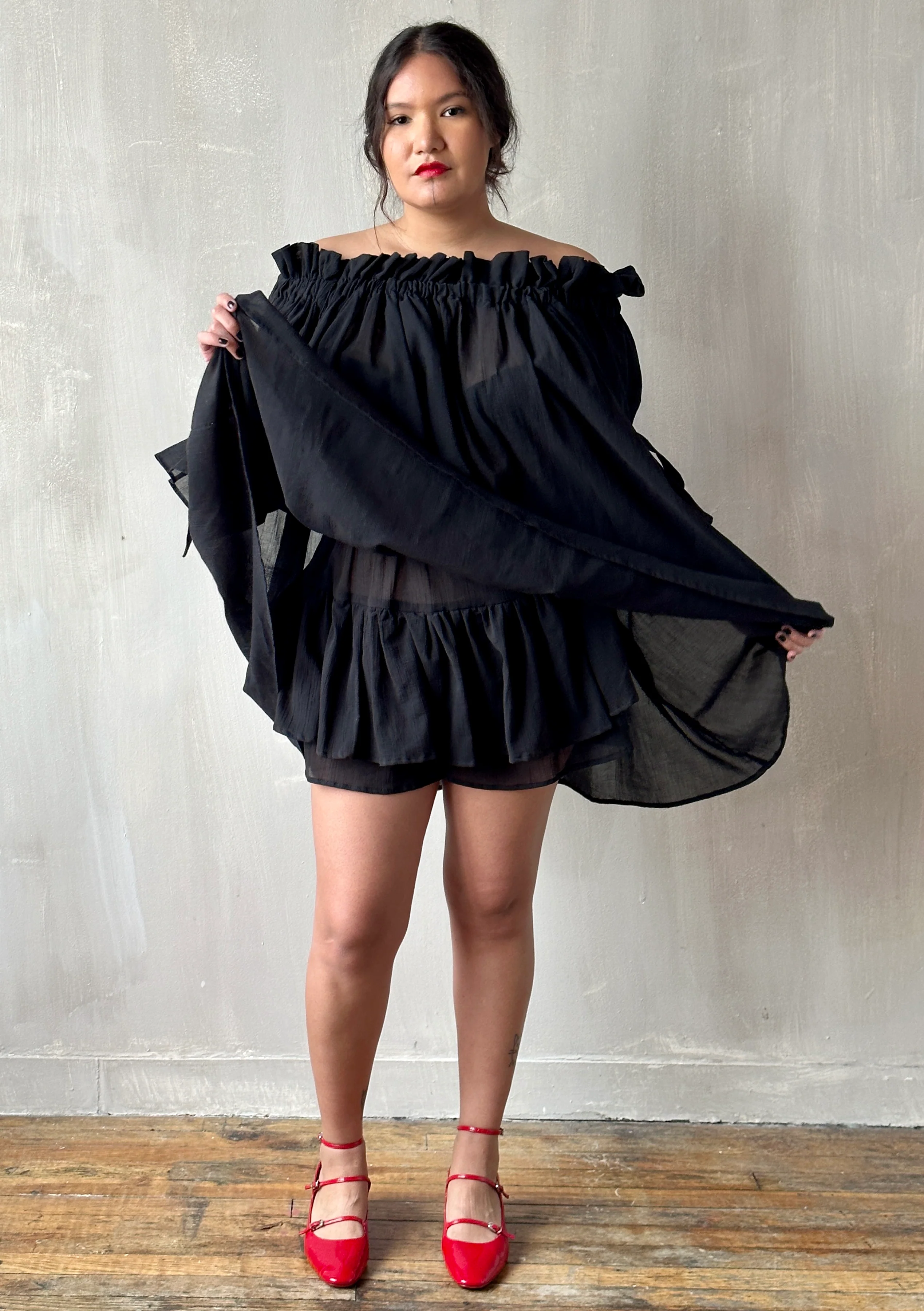 Cotton Voile Black Bloomers - Image 5