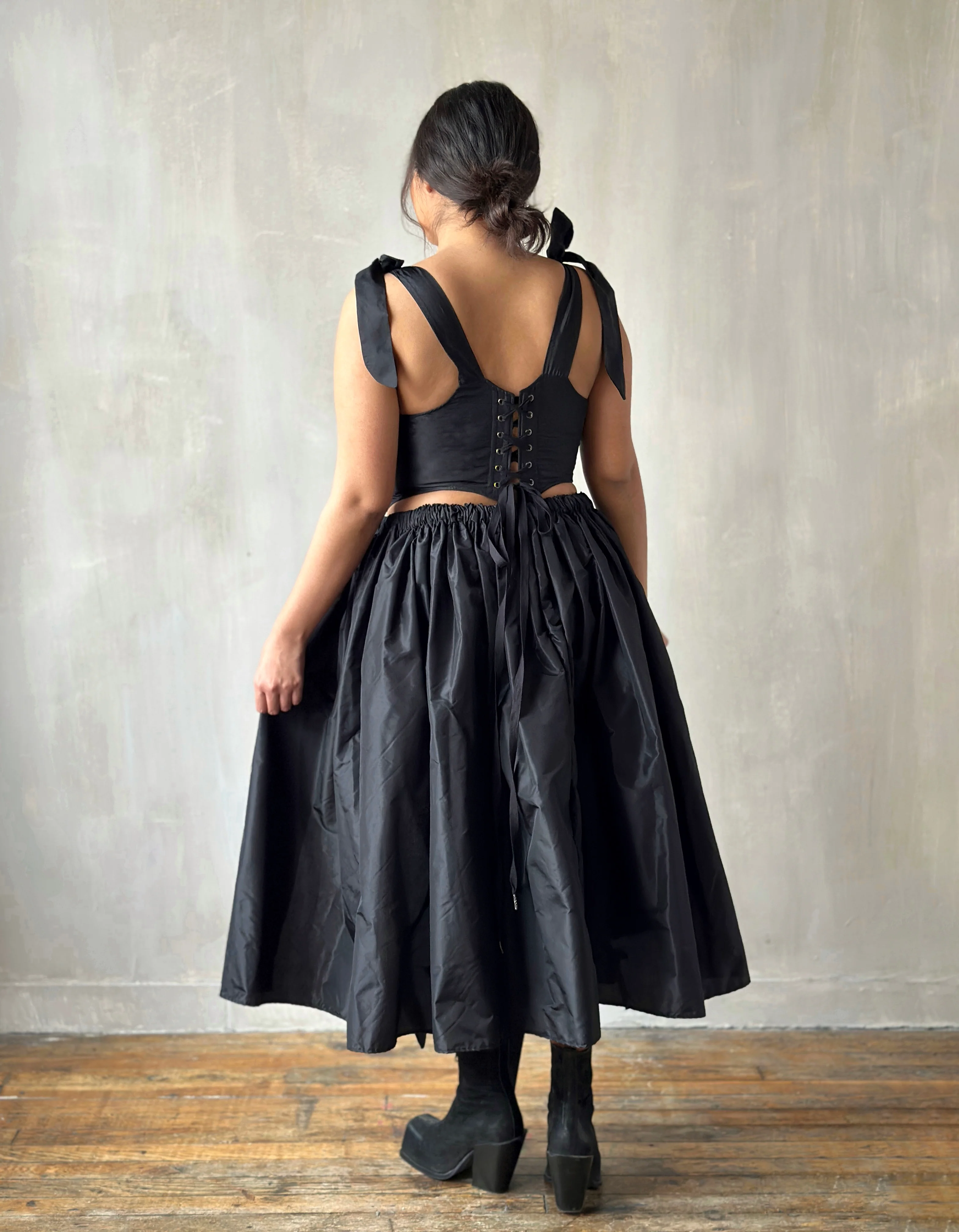 Spring '24 Diamond Demon Stays and Skirt in Black Silk (Limited Edition) - Image 13