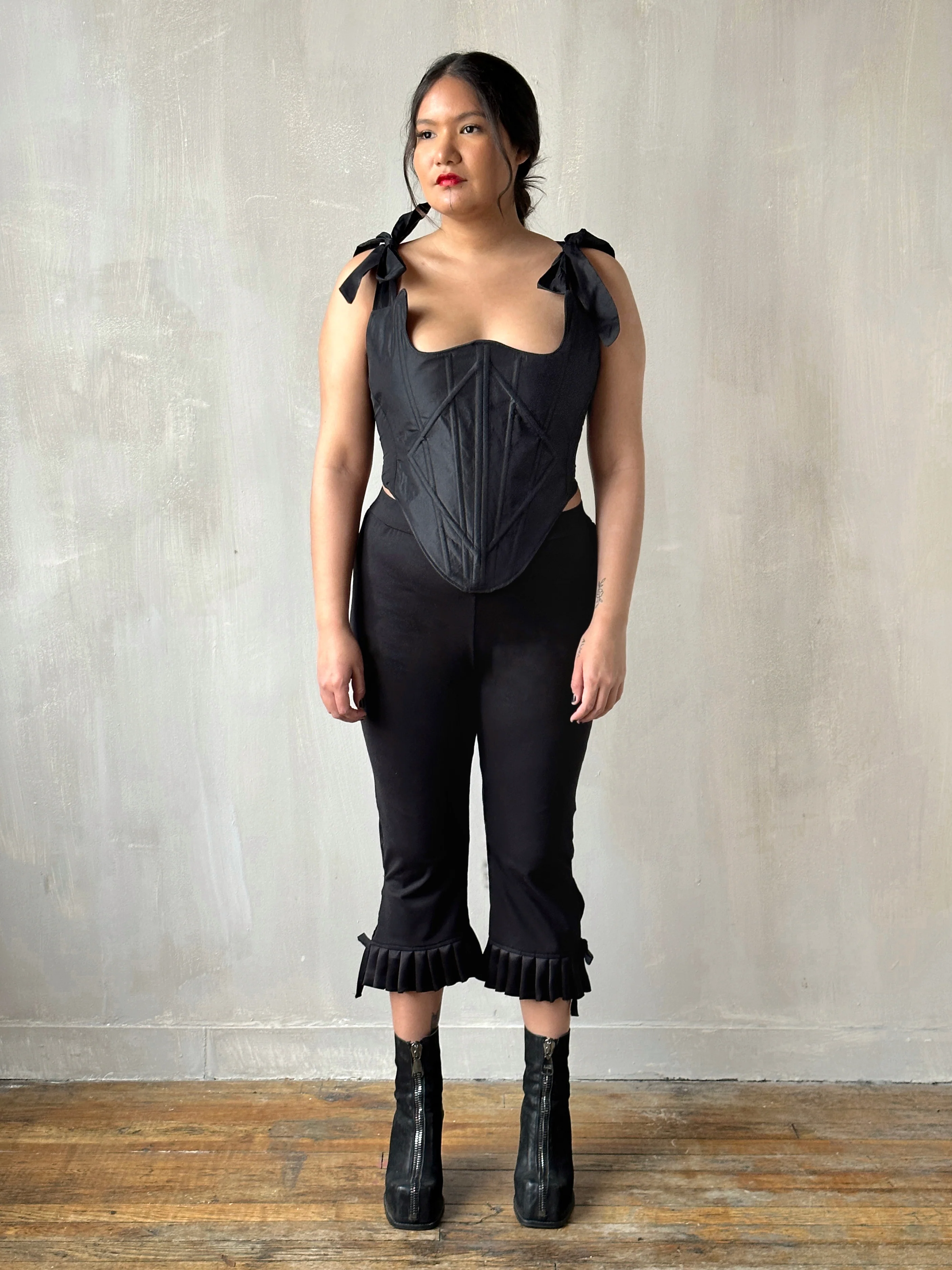 Spring '24 Diamond Demon Stays and Skirt in Black Silk (Limited Edition) - Image 14