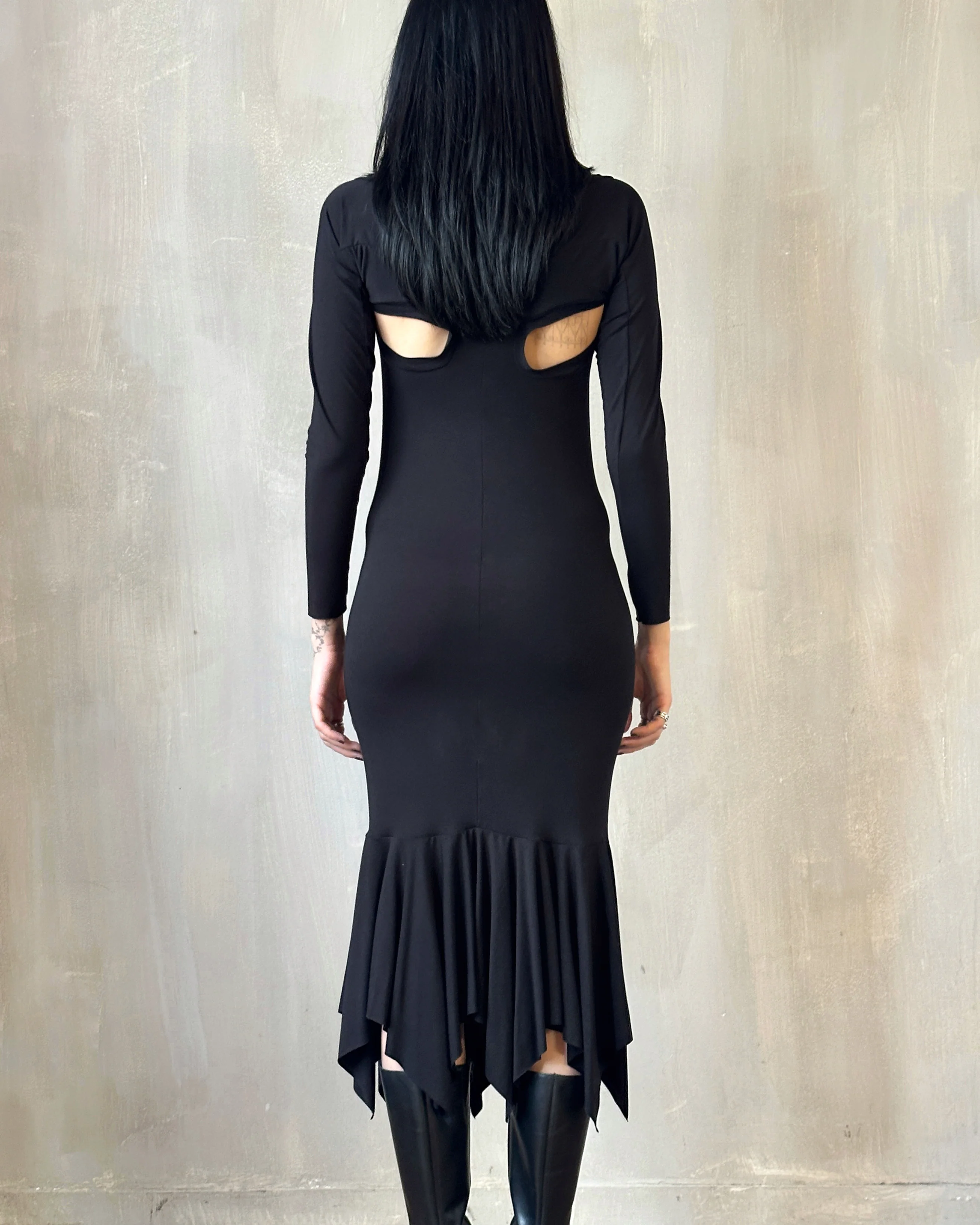 Halter Shrug Dress Black (Size I) - Image 3