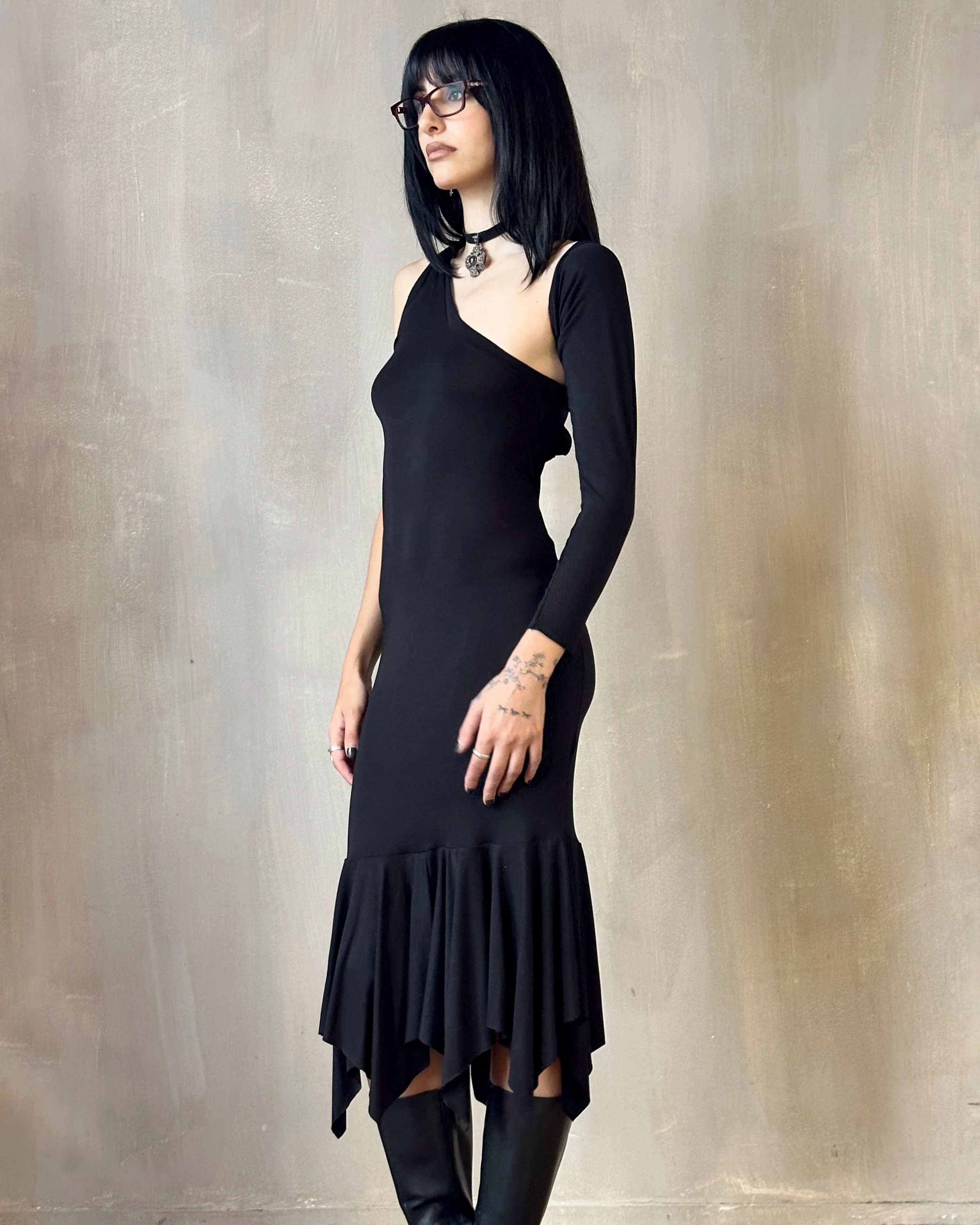 Halter Shrug Dress Black (Size I) - Image 6