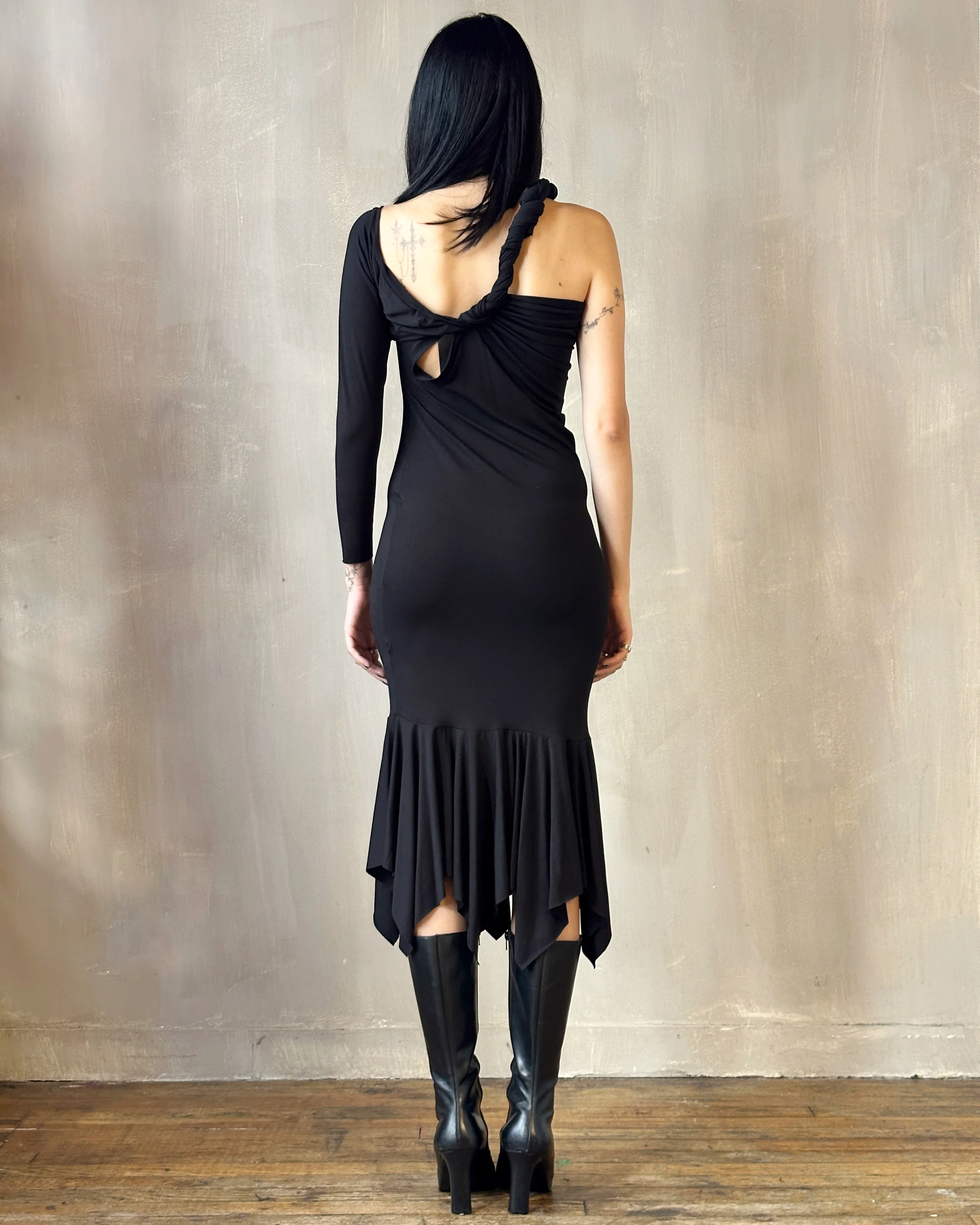 Halter Shrug Dress Black (Size I) - Image 7