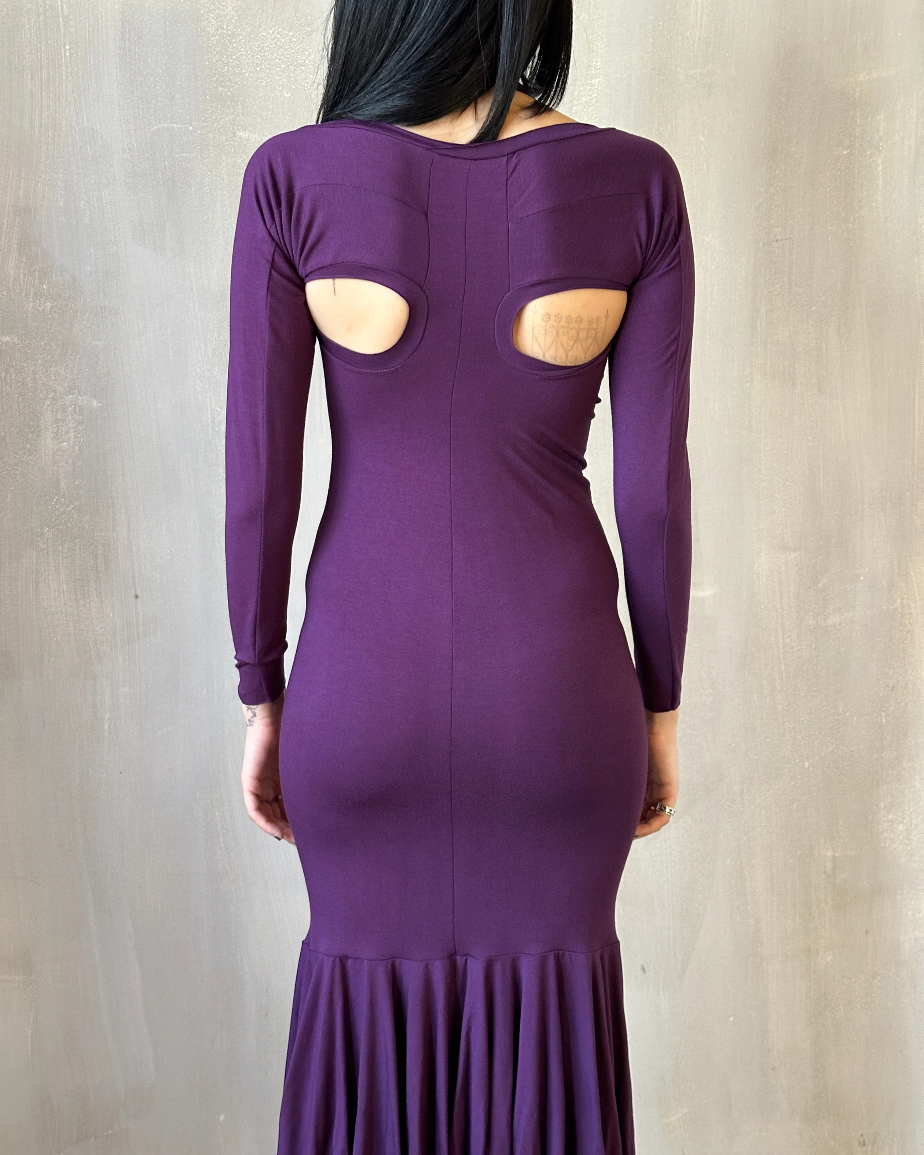 Halter Shrug Dress in Purple Nightshade (In Stock) - Image 3