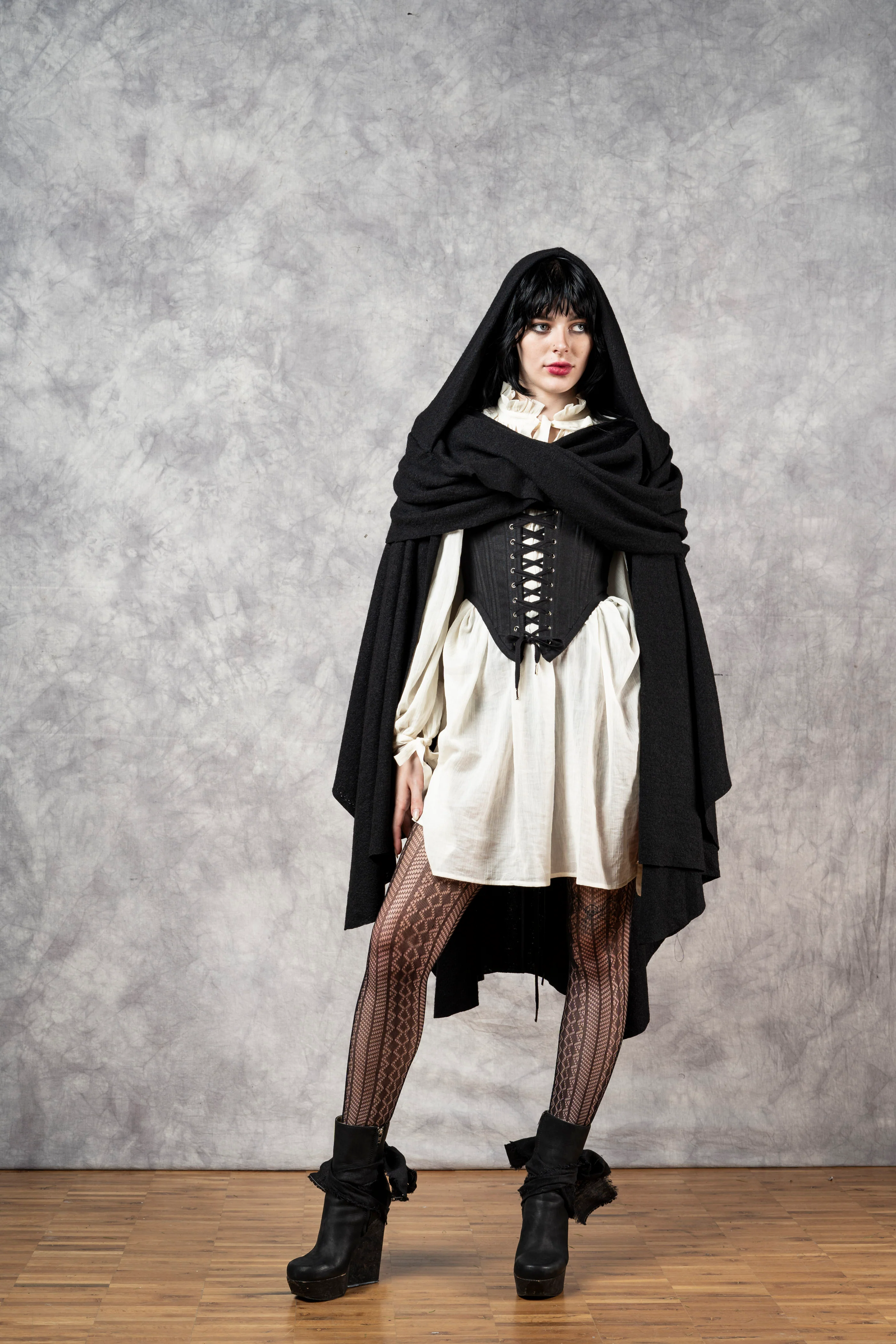 Hybrid Stays in Black Linen (Made-To-Order) - Image 24