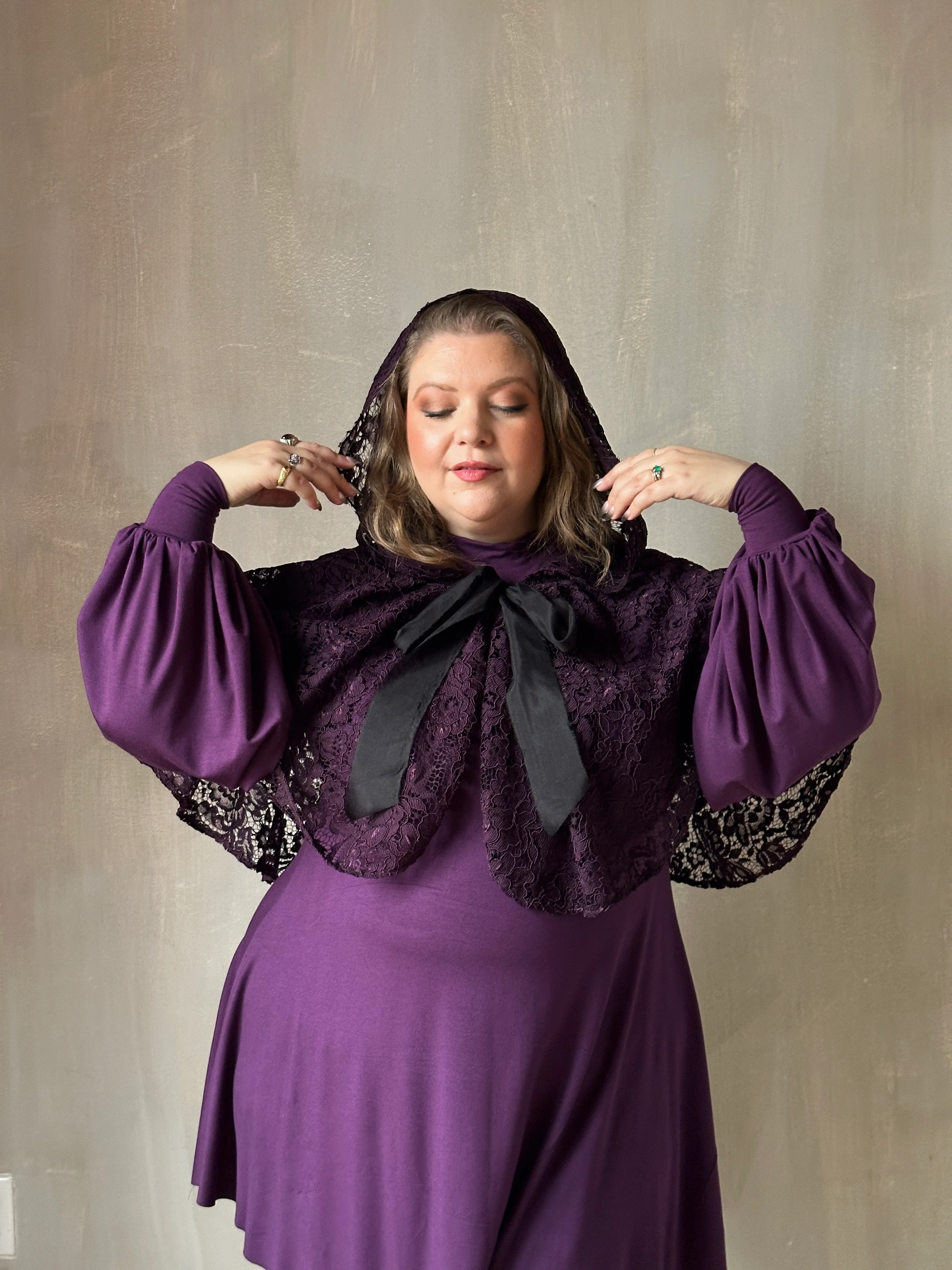 Holiday '24: Bishop Sleeve Mini Dress in Nightshade Purple - Image 10