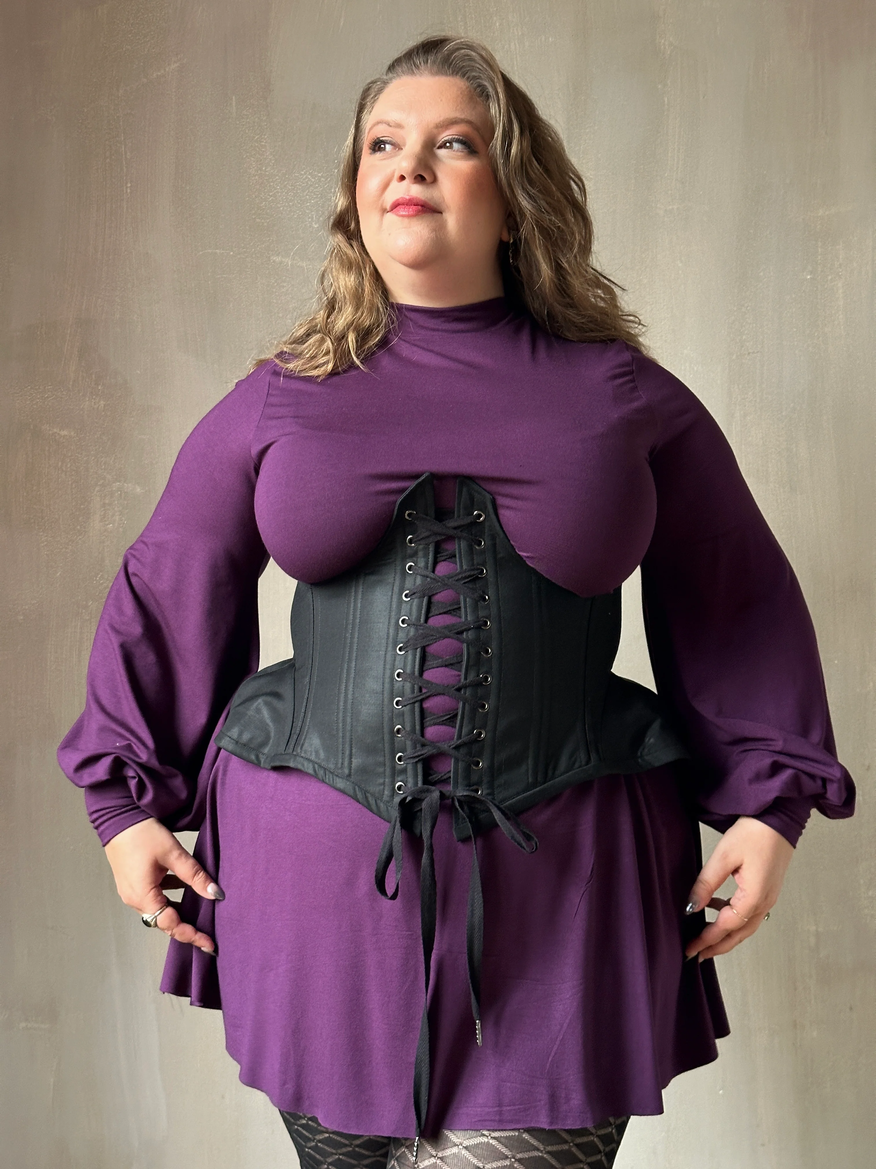 Holiday '24: Bishop Sleeve Mini Dress in Nightshade Purple - Image 9