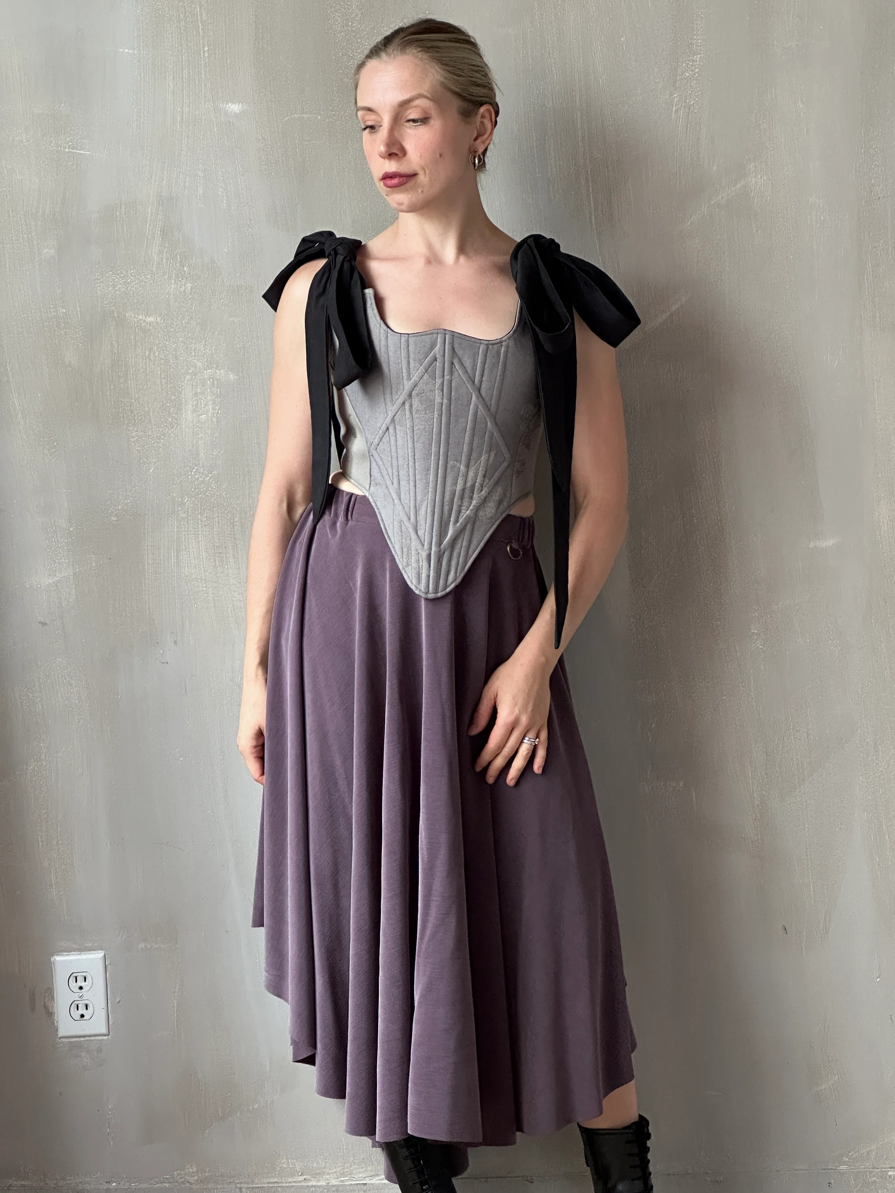 FW25: Pastorale Skirt in Dusty Amethyst Cupro (Pre-Order, Limited Edition) - Image 11