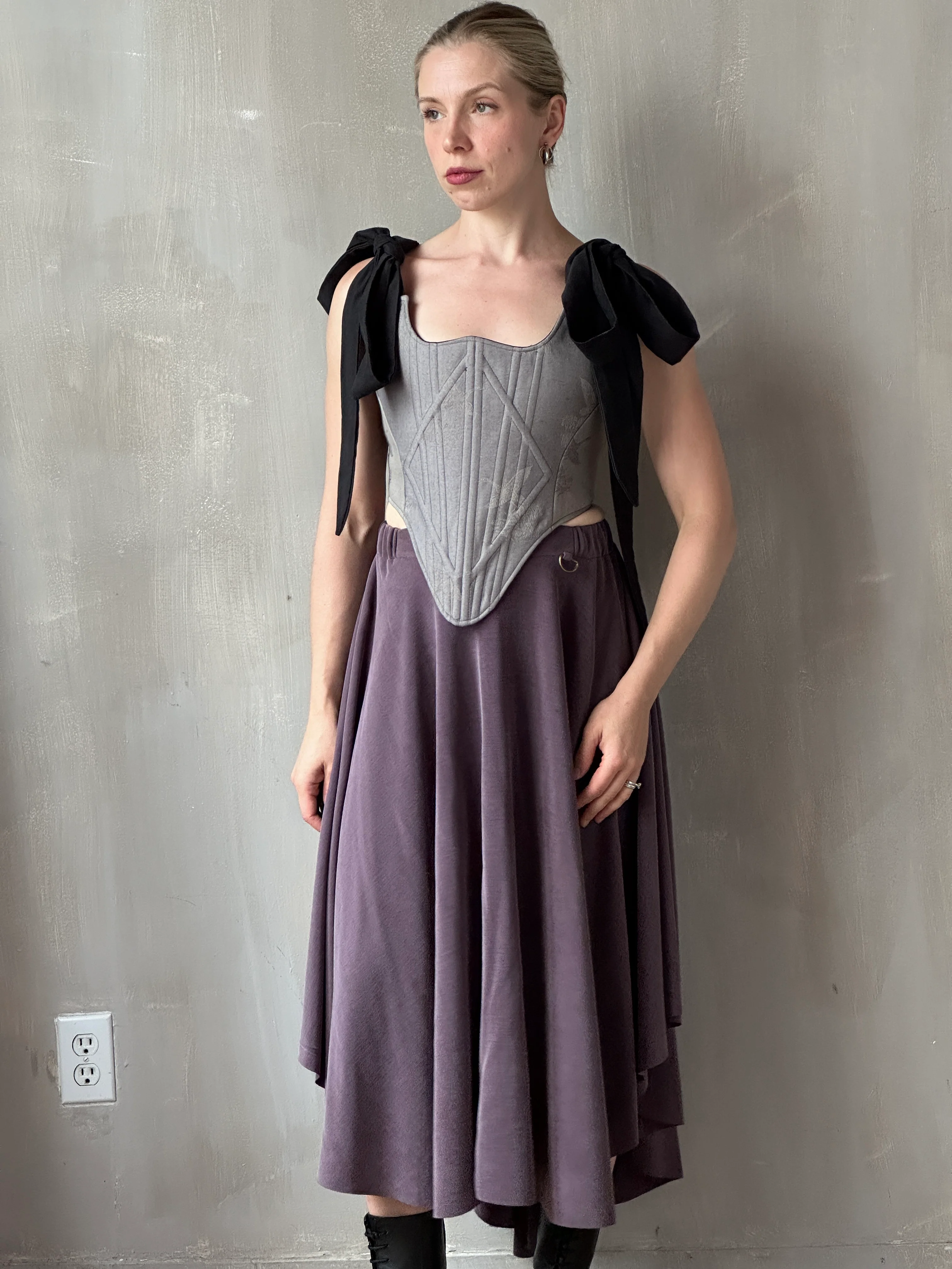 FW25: Pastorale Skirt in Dusty Amethyst Cupro (Pre-Order, Limited Edition) - Image 12