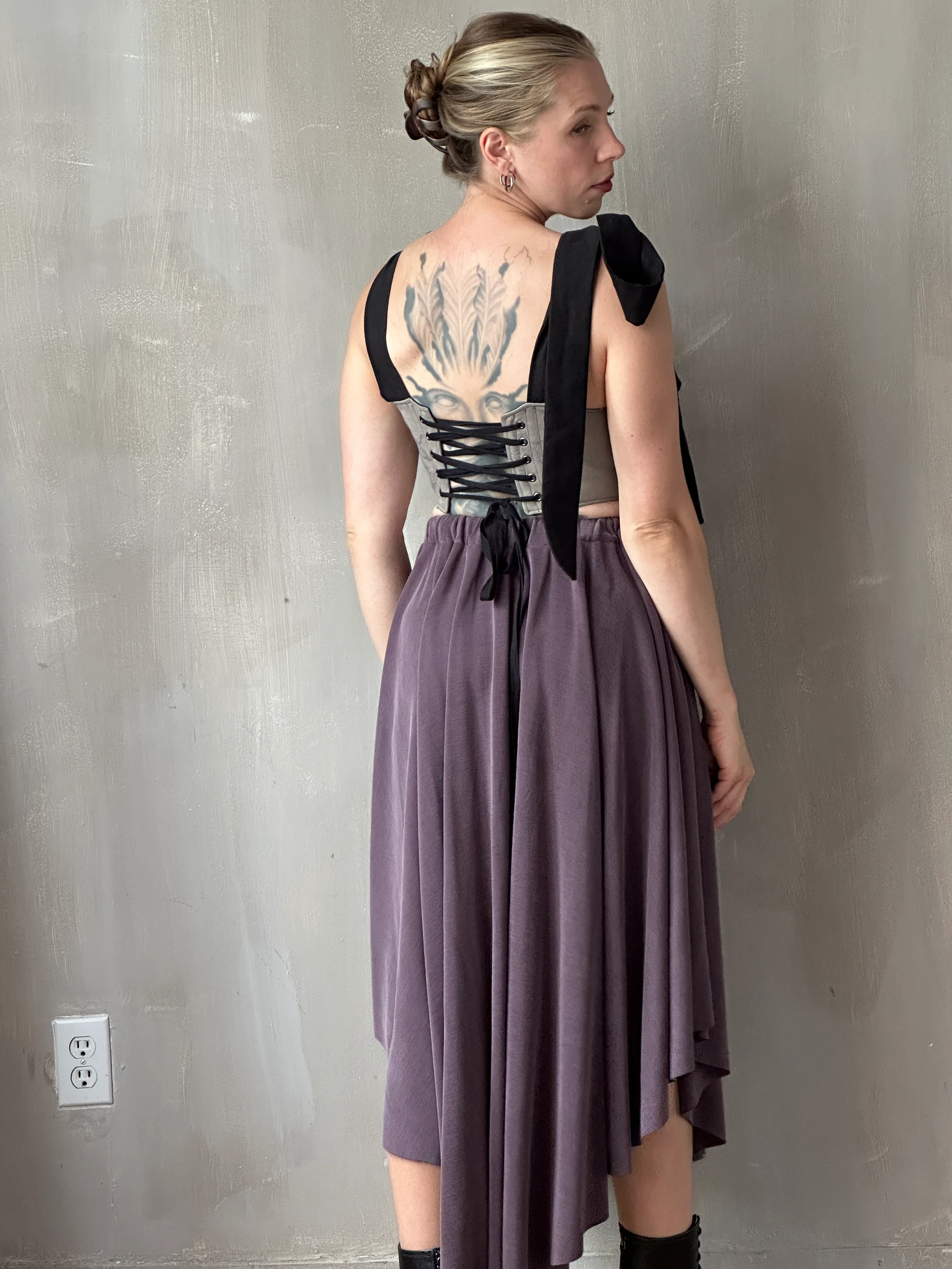 FW25: Pastorale Skirt in Dusty Amethyst Cupro (Pre-Order, Limited Edition) - Image 13