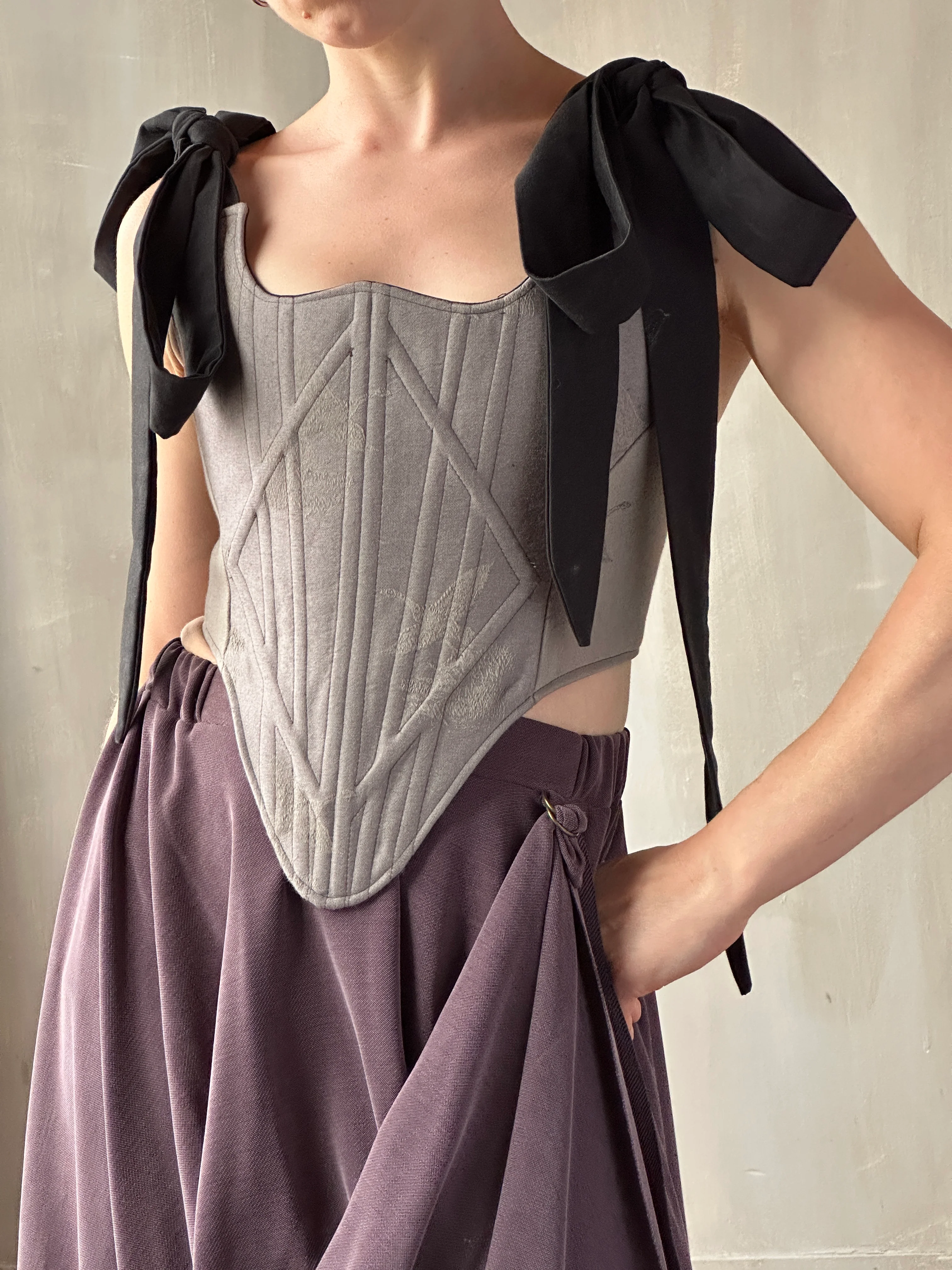 FW25: Pastorale Skirt in Dusty Amethyst Cupro (Pre-Order, Limited Edition) - Image 15