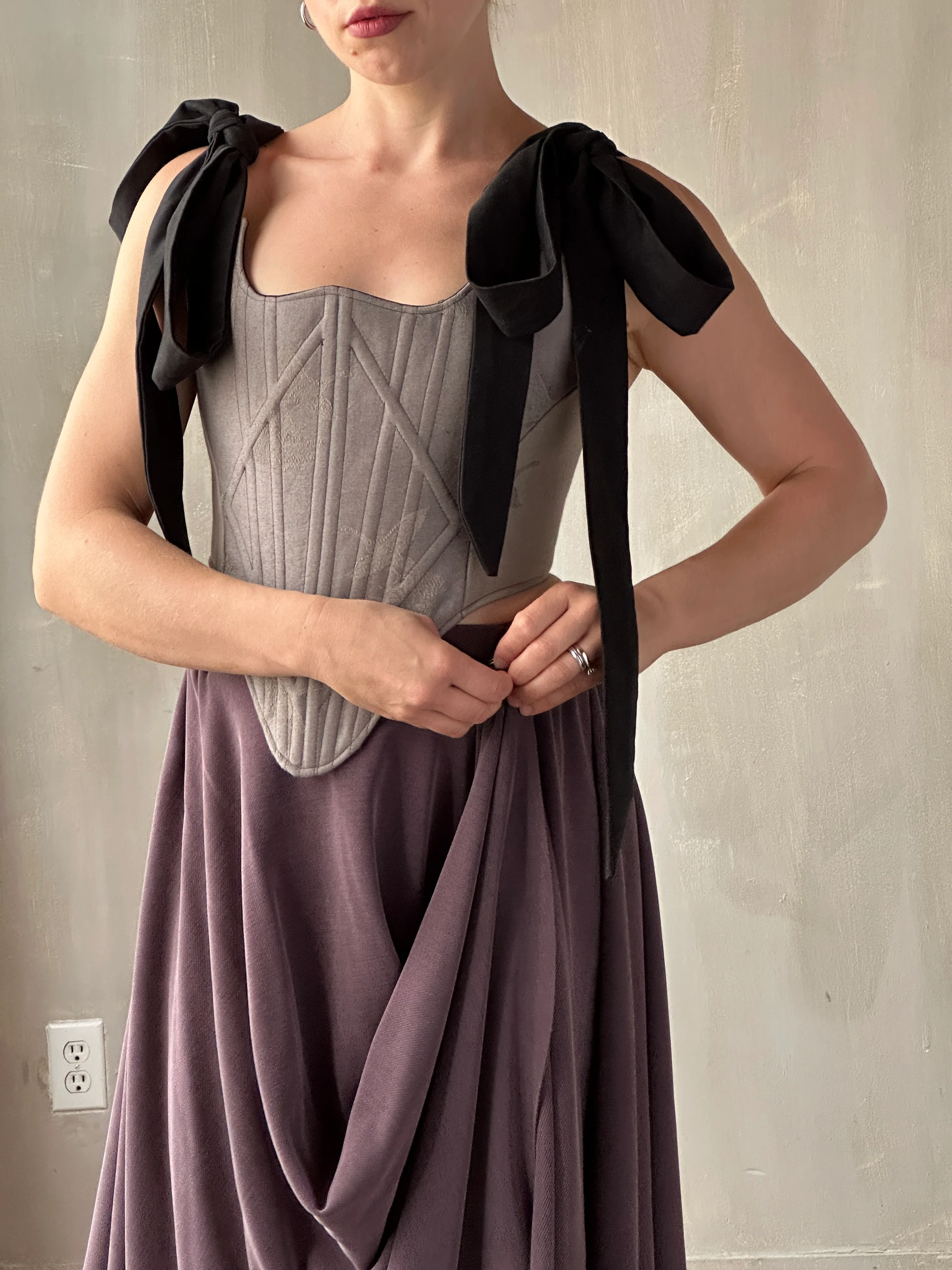 FW25: Pastorale Skirt in Dusty Amethyst Cupro (Pre-Order, Limited Edition) - Image 5