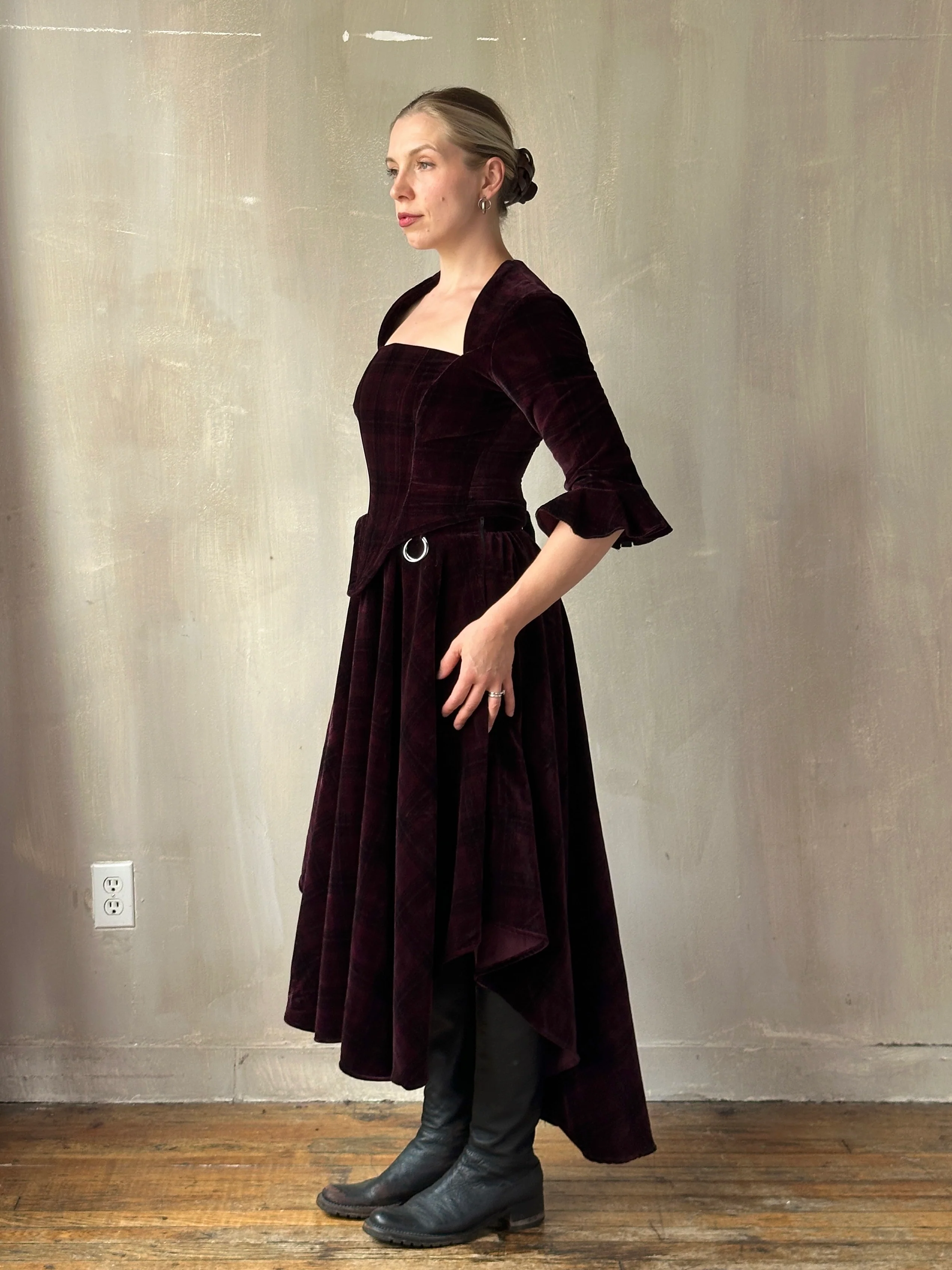 FW25: "Psyche" Pastorale Bodice and Skirt in Wine Tartan (Pre-Order) - Image 13