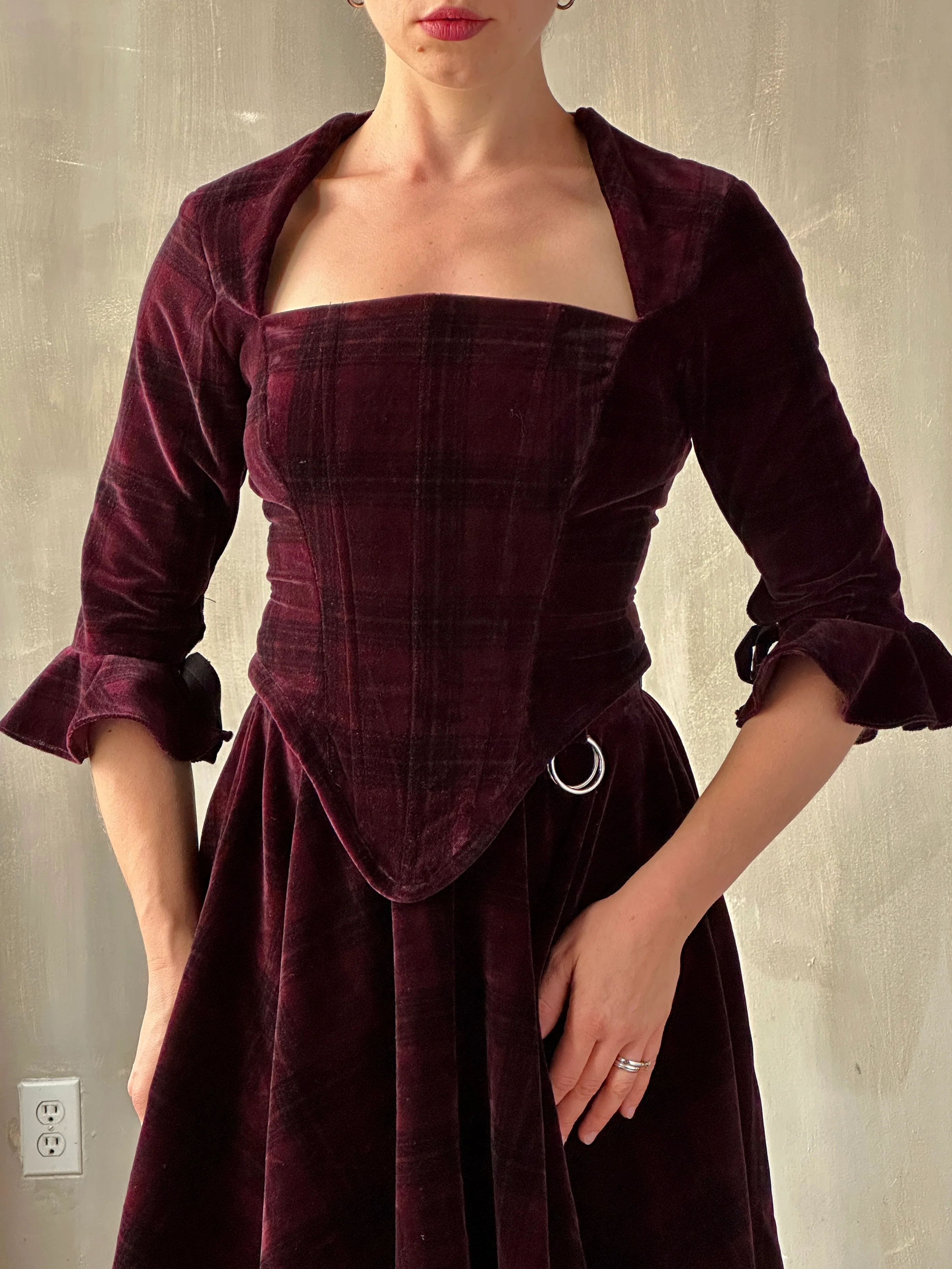 FW25: "Psyche" Pastorale Bodice and Skirt in Wine Tartan (Pre-Order) - Image 15