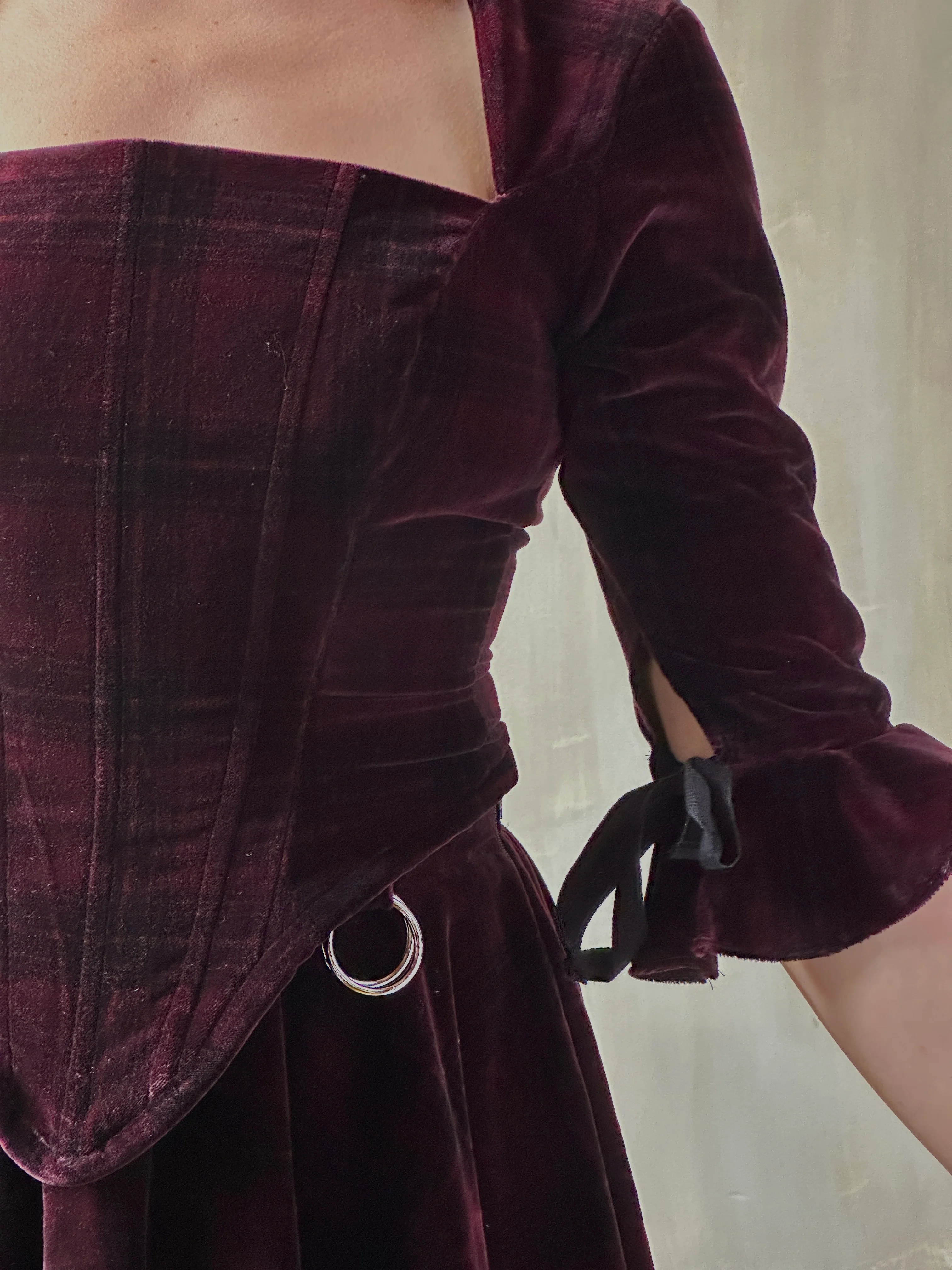 FW25: "Psyche" Pastorale Bodice and Skirt in Wine Tartan (Pre-Order) - Image 16
