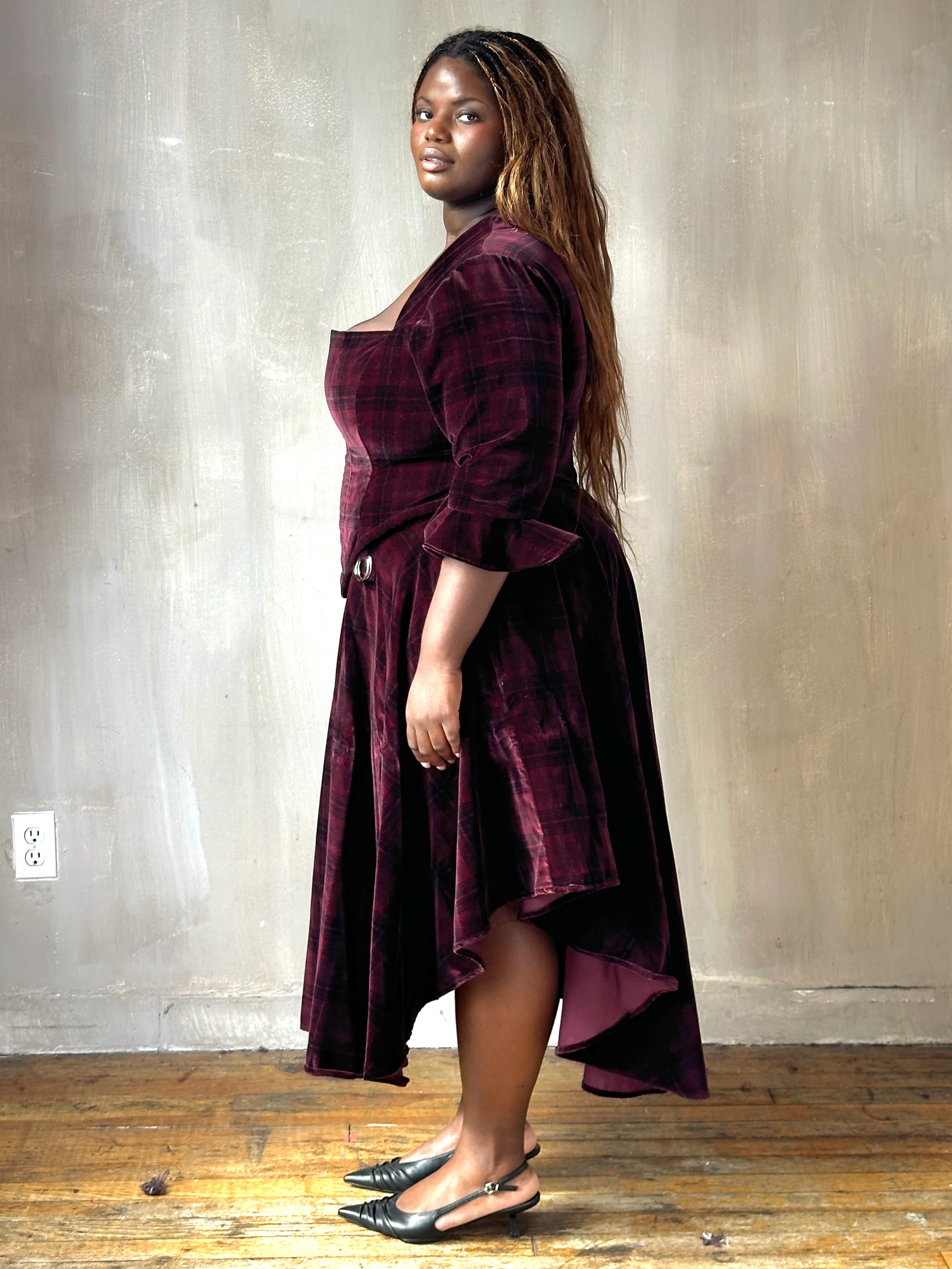 FW25: "Psyche" Pastorale Bodice and Skirt in Wine Tartan (Pre-Order) - Image 18