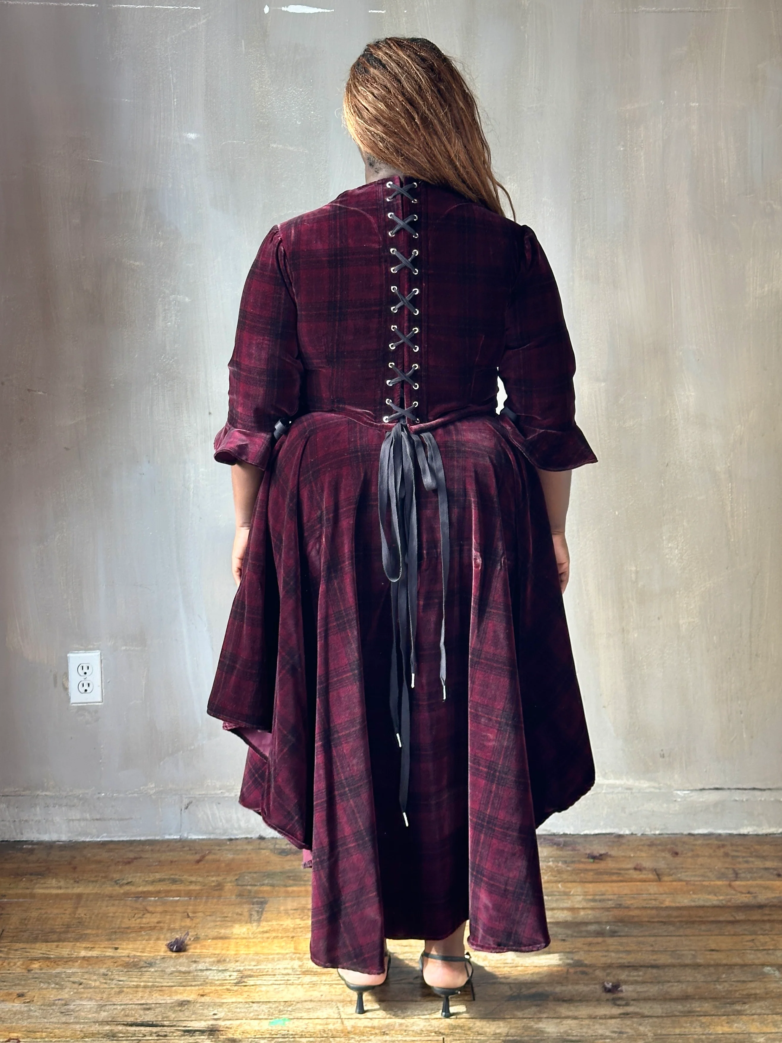 FW25: "Psyche" Pastorale Bodice and Skirt in Wine Tartan (Pre-Order) - Image 19