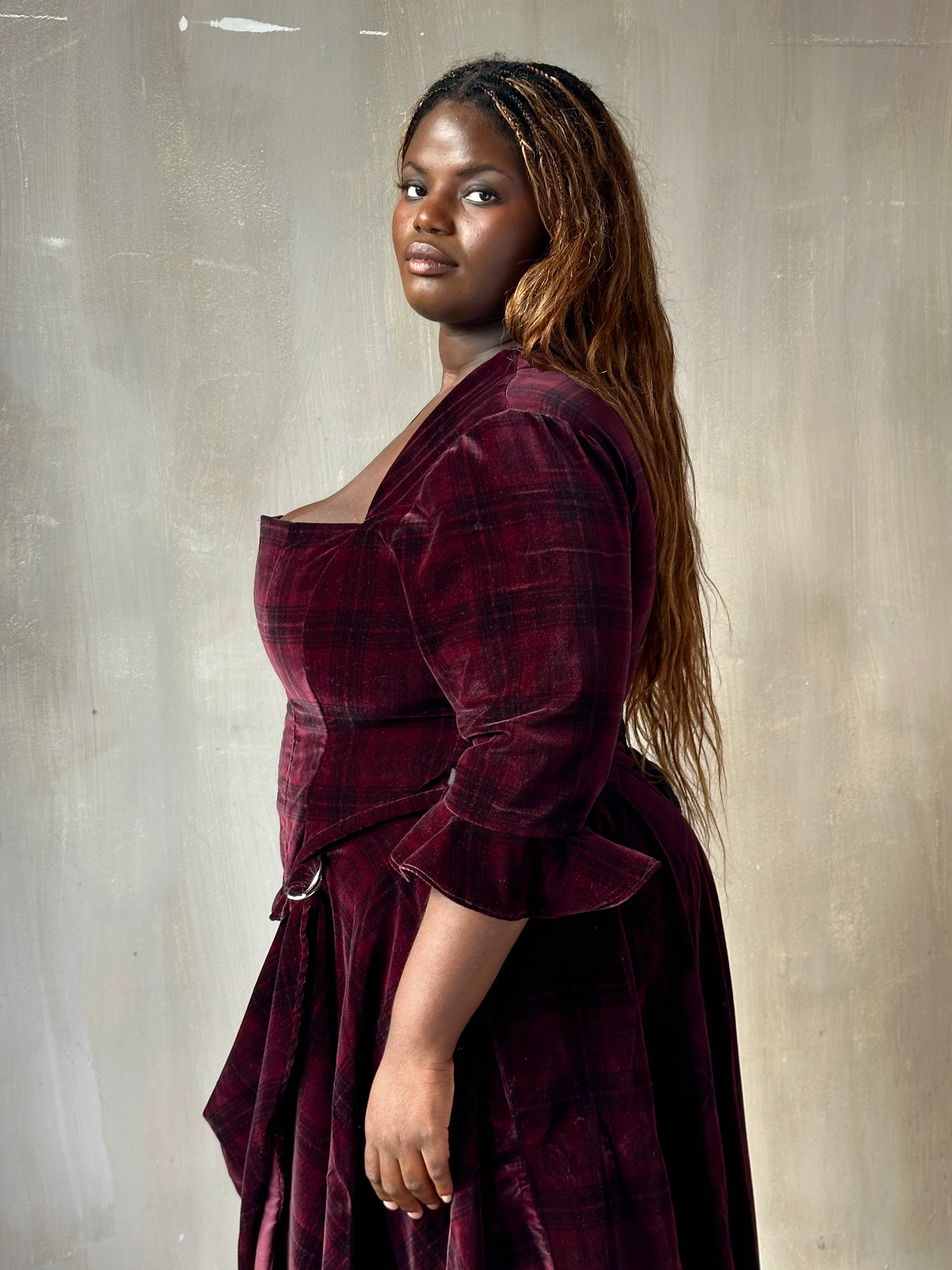 FW25: "Psyche" Pastorale Bodice and Skirt in Wine Tartan (Pre-Order) - Image 23