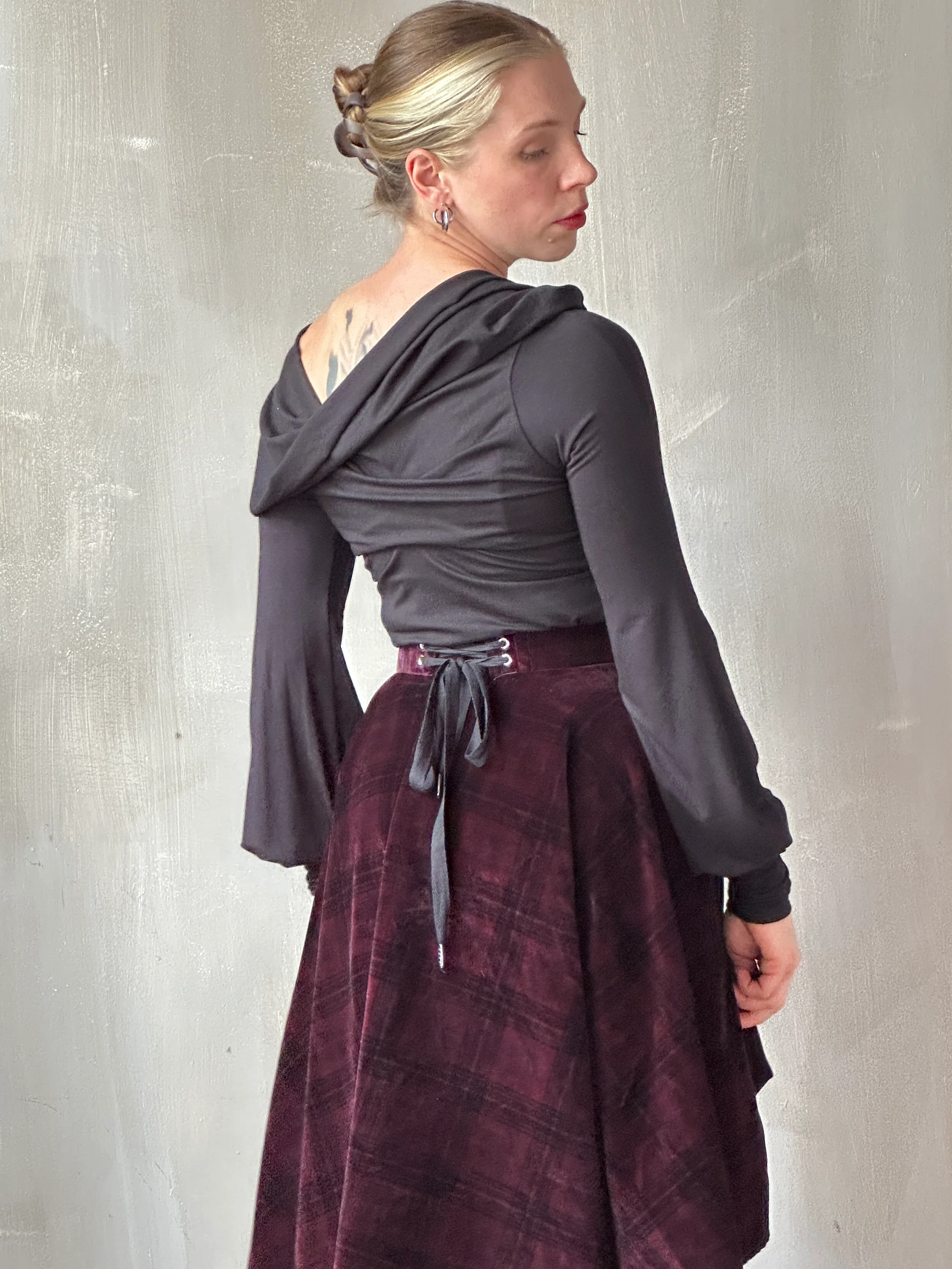 FW25: "Psyche" Pastorale Bodice and Skirt in Wine Tartan (Pre-Order) - Image 26