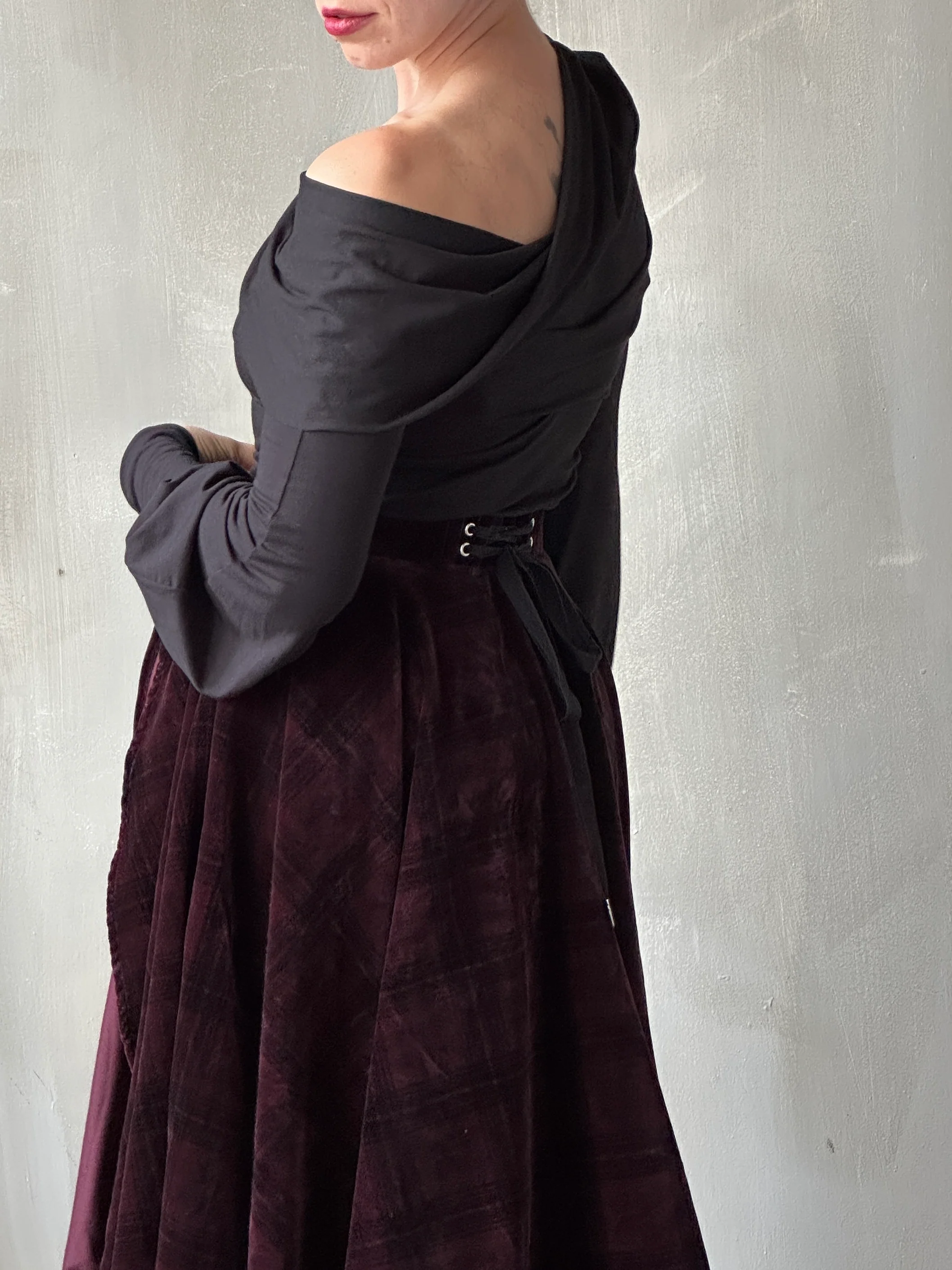 FW25: "Psyche" Pastorale Bodice and Skirt in Wine Tartan (Pre-Order) - Image 28