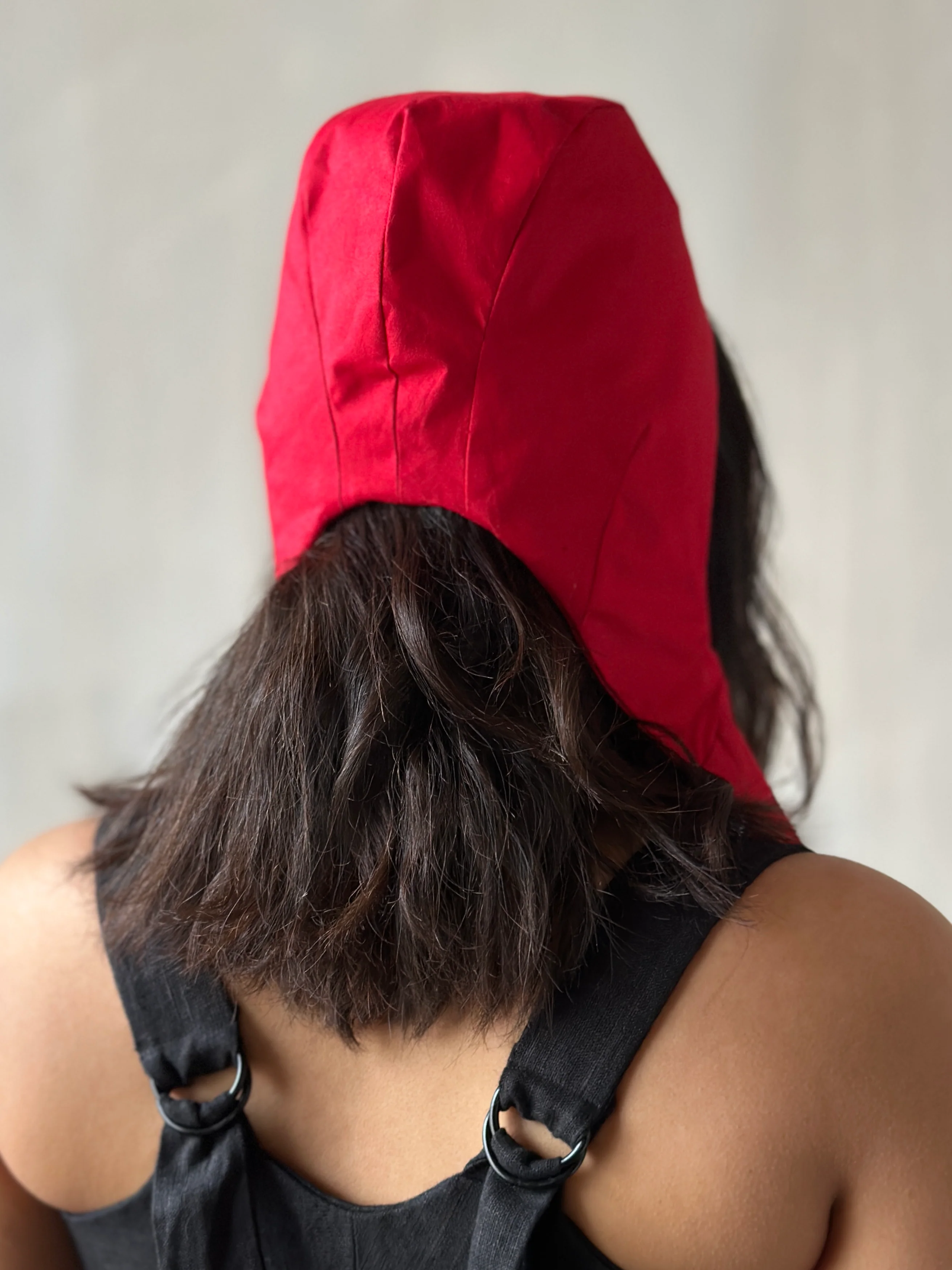 Red Aviator Cap with Ties (Made-to-Order) - Image 12