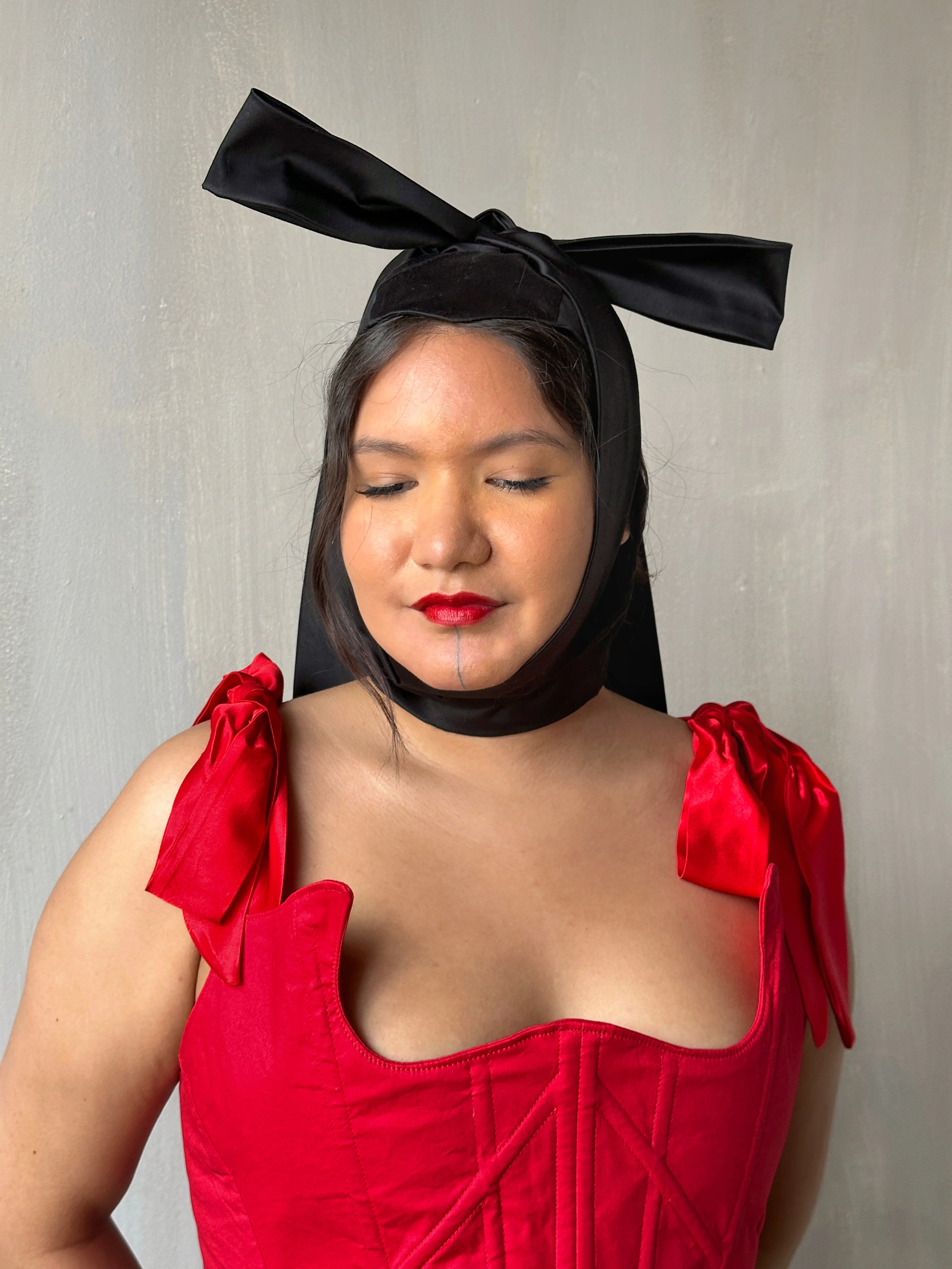 Diamond Demon Stays in Red Cotton Sateen - Image 8