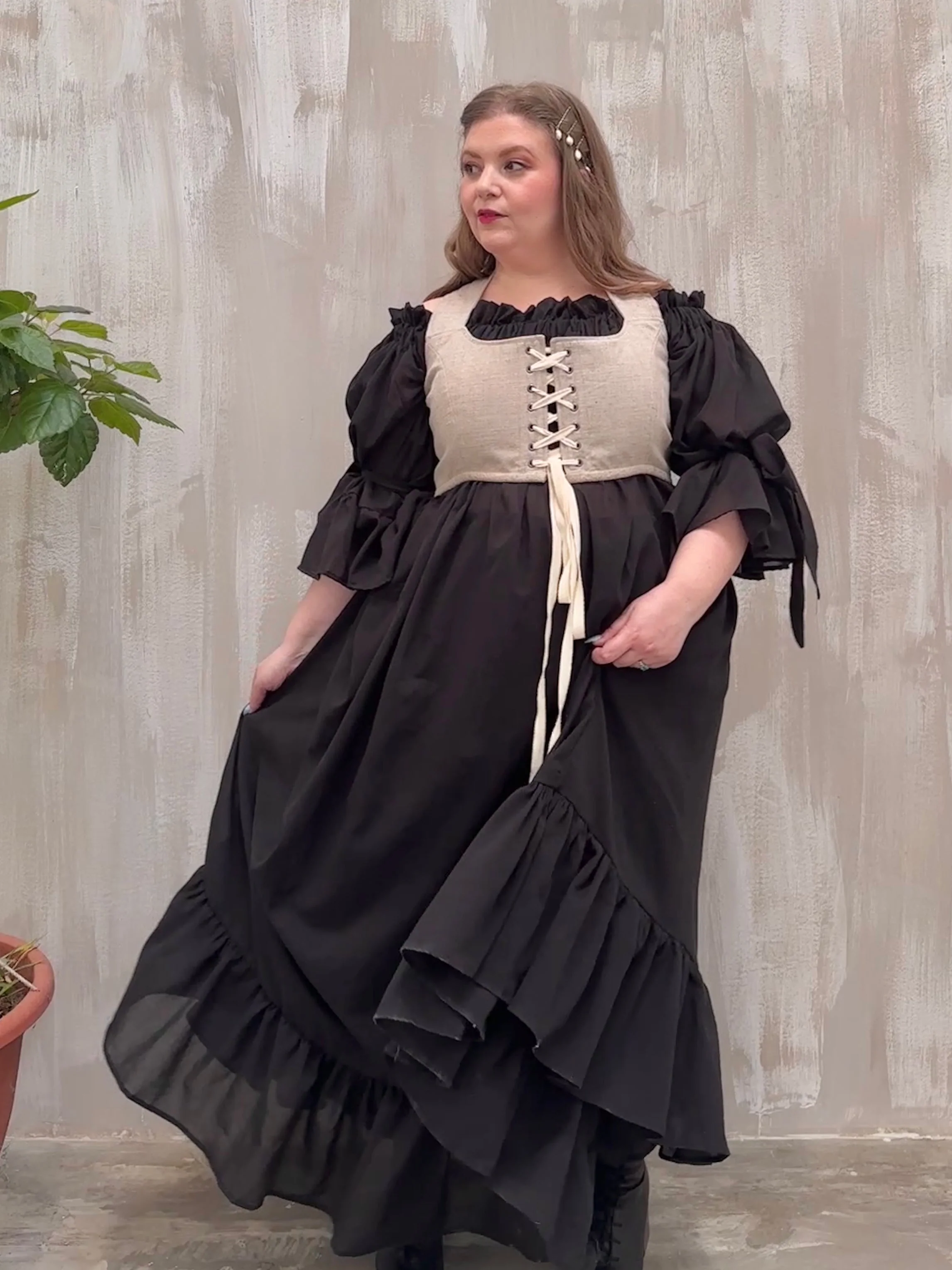 Maxi Paperbag Gown in Cotton Voile (Made-to-Order) - Image 12