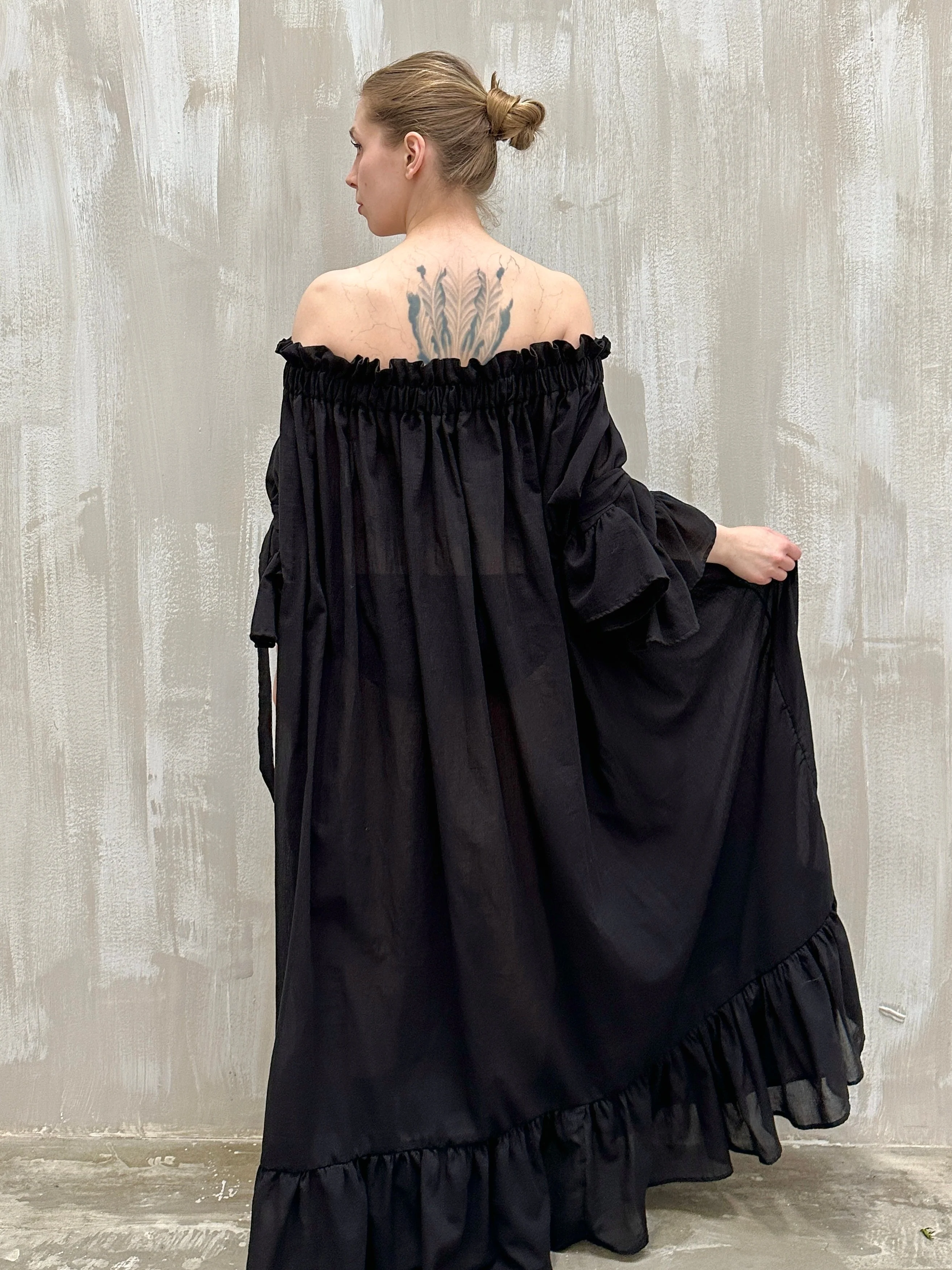 Maxi Paperbag Gown in Cotton Voile (Made-to-Order) - Image 19