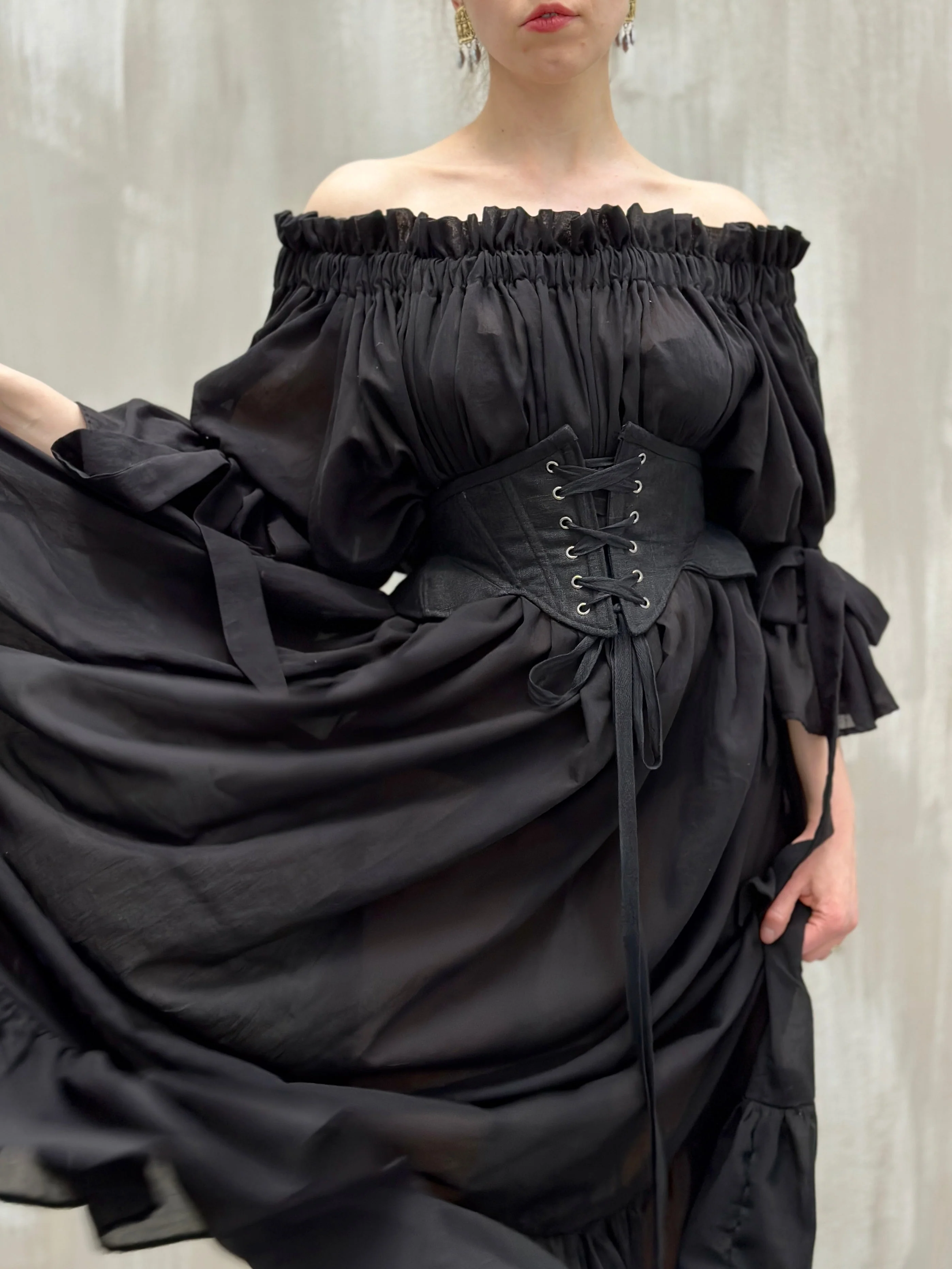 Maxi Paperbag Gown in Cotton Voile (Made-to-Order) - Image 25