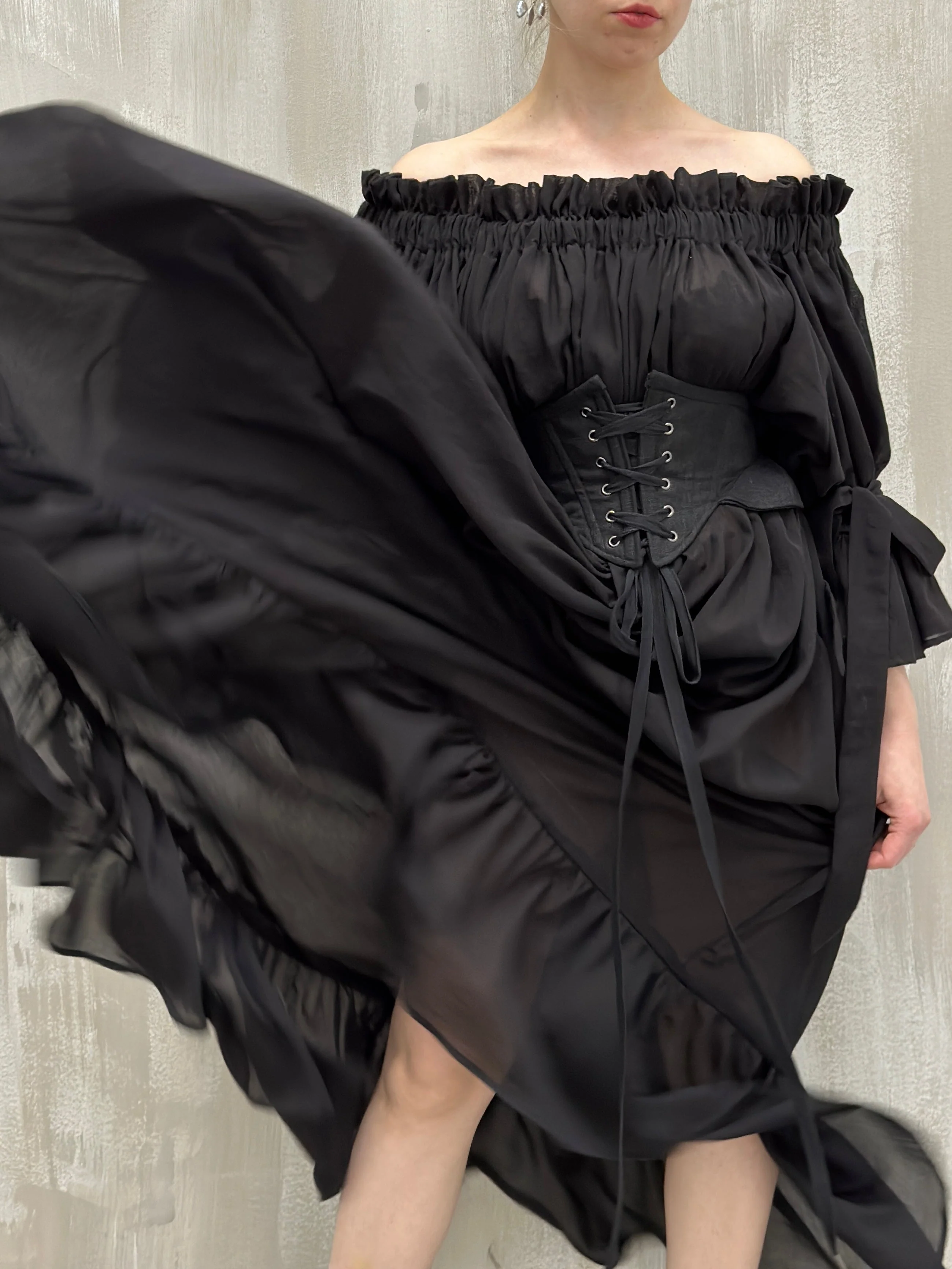 Maxi Paperbag Gown in Cotton Voile (Made-to-Order) - Image 3