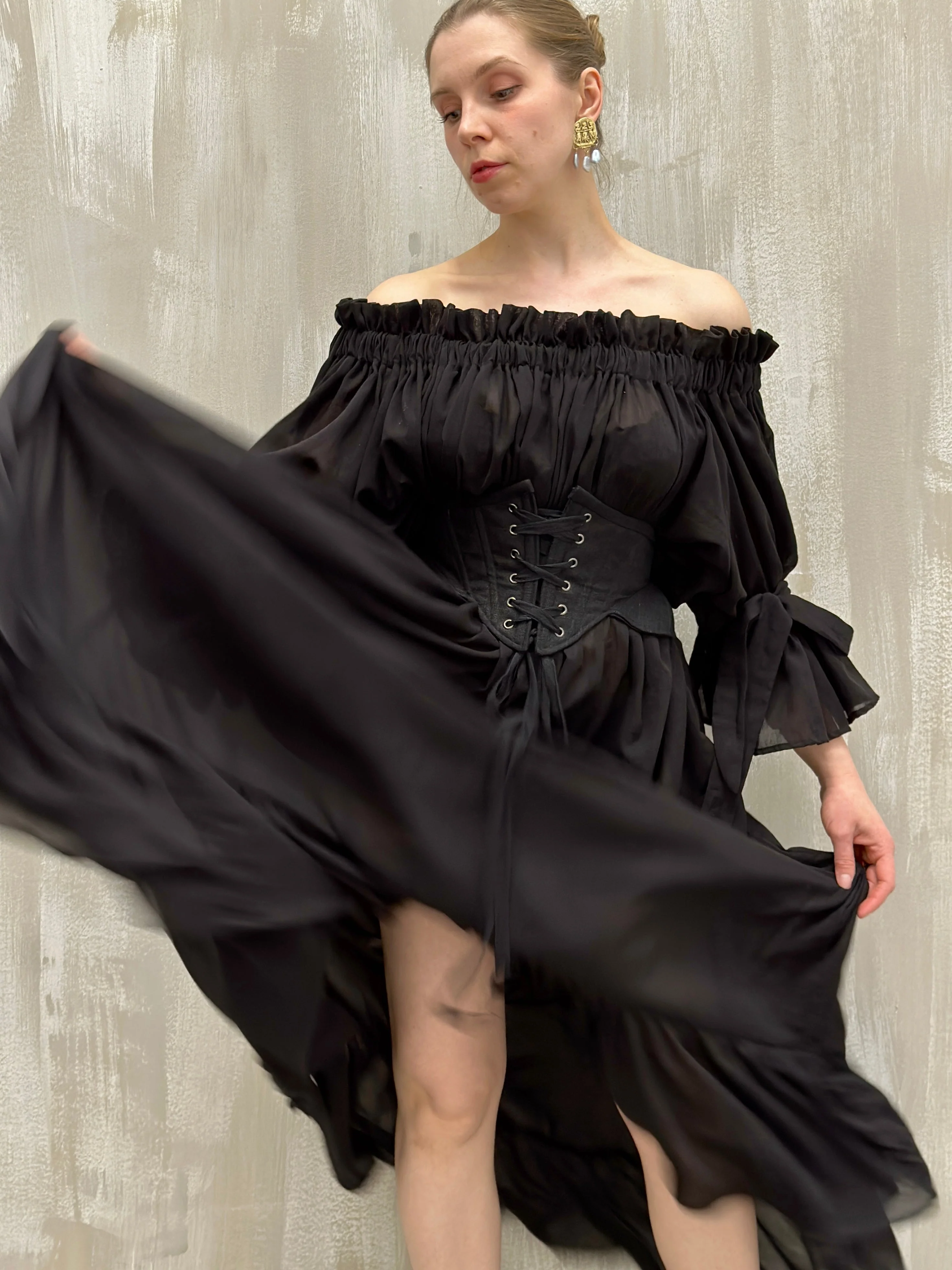 Maxi Paperbag Gown in Cotton Voile (Made-to-Order) - Image 9