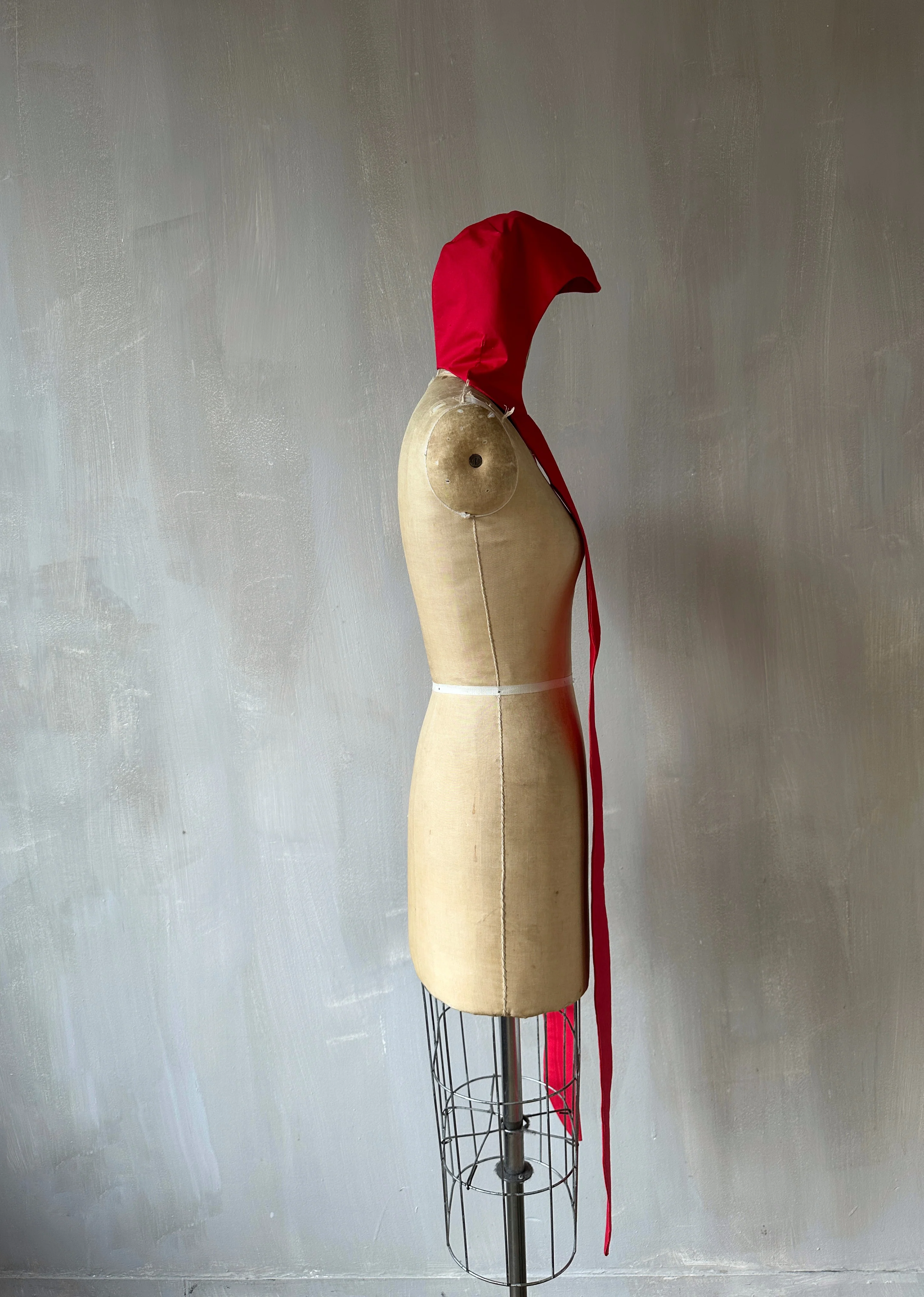 Sample Sale: Red Aviator Cap with Ties (One Size) - Image 4