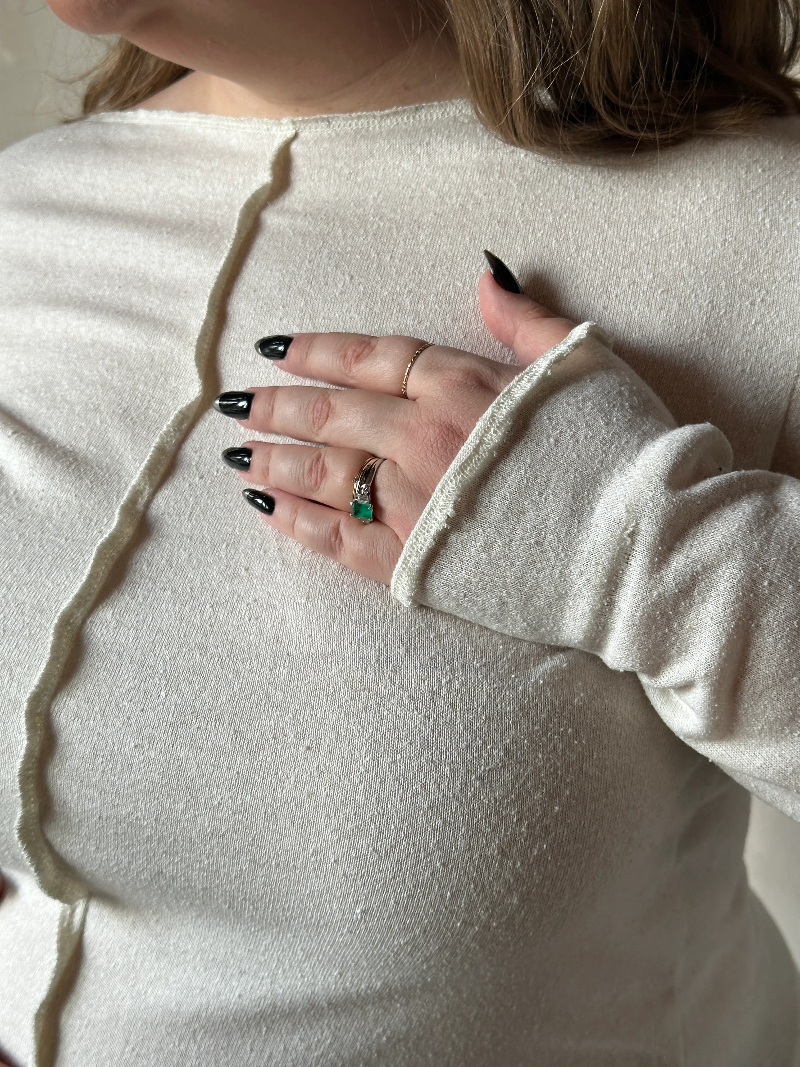 Reverse Seam Boat Neck Tunic in Silk Jersey (In Stock) - Image 6