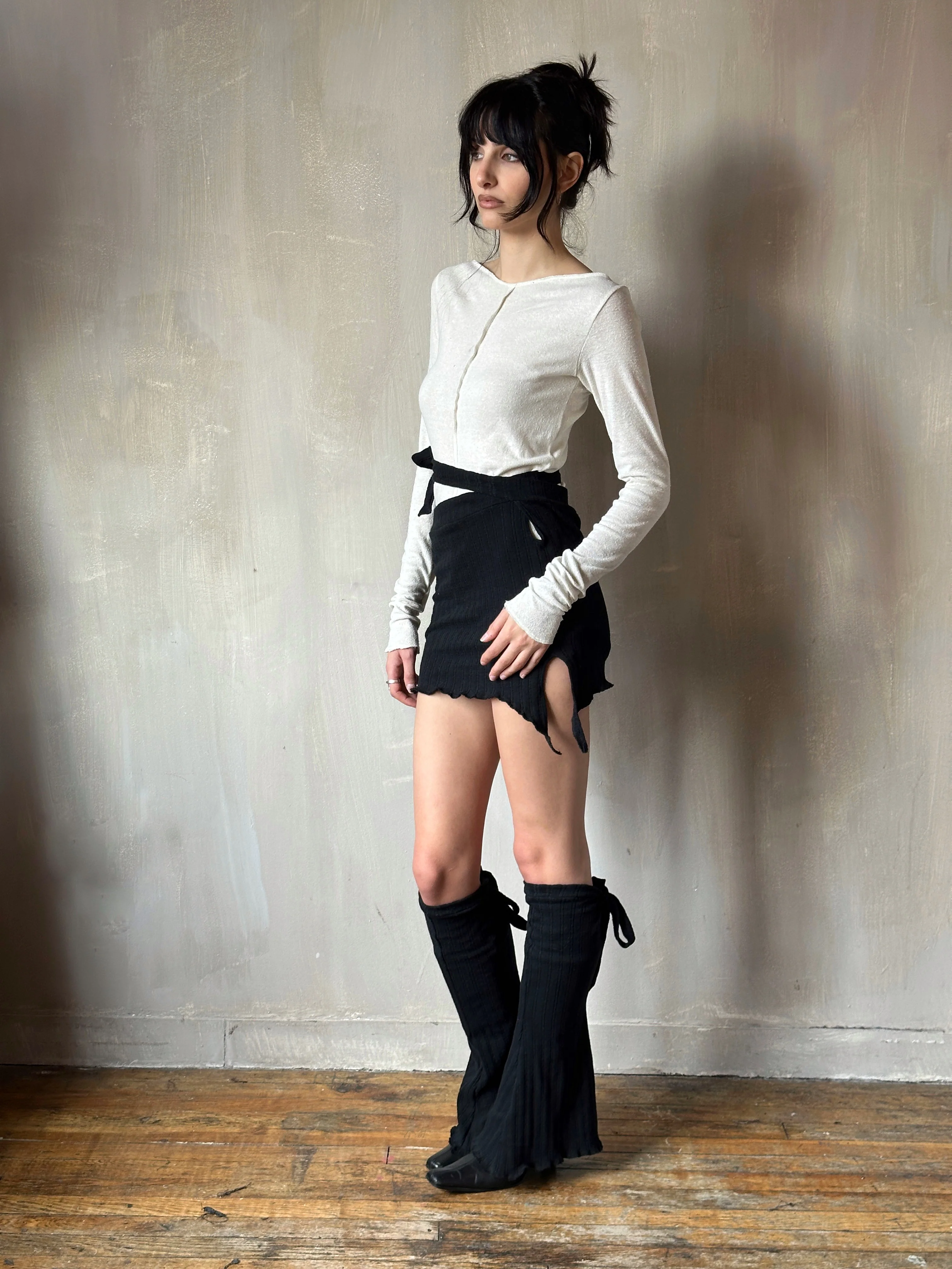 Reverse Seam Boat Neck Tunic in Silk Jersey (In Stock) - Image 7