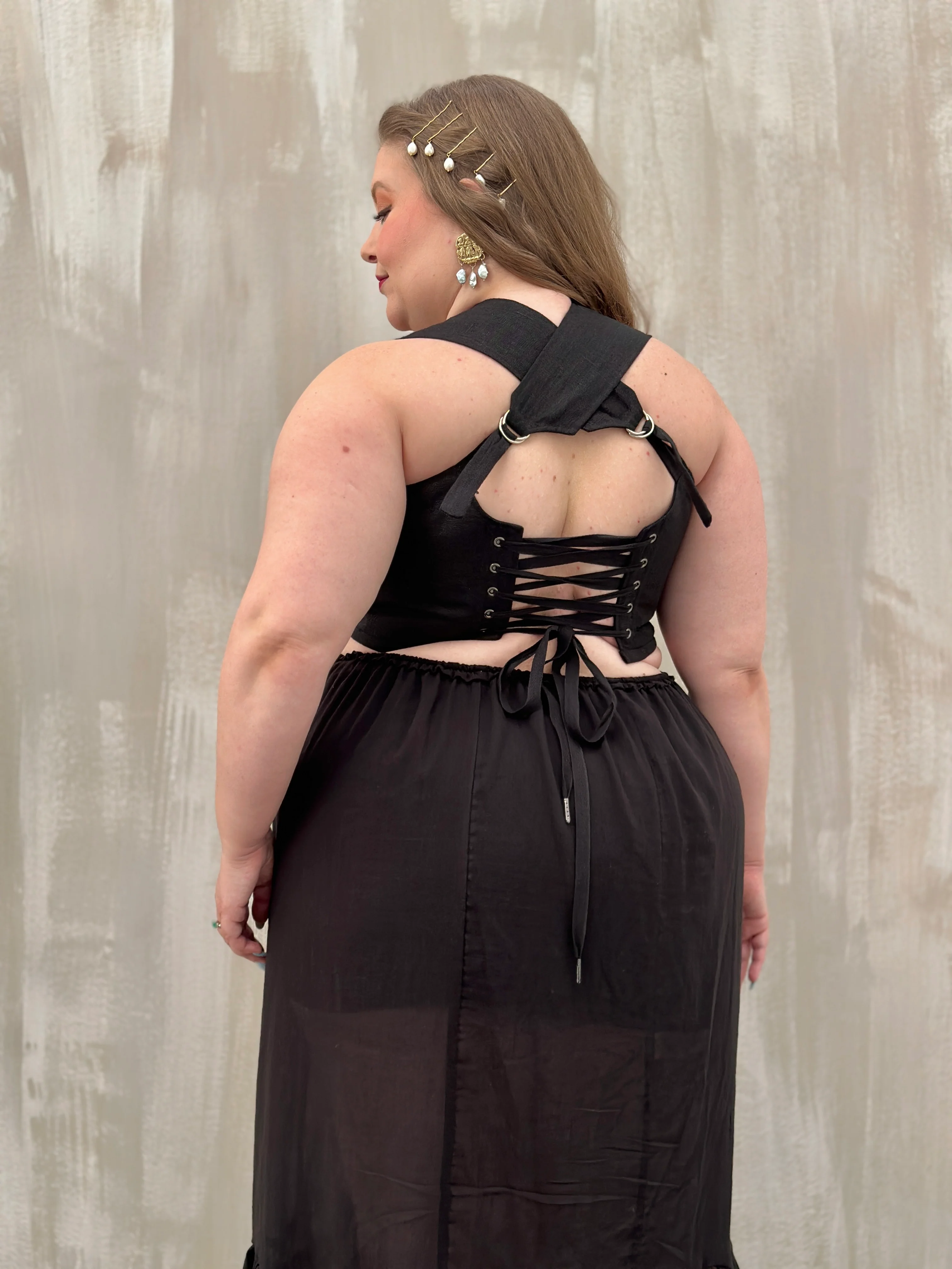 Semi-Sheer Petticoat Skirt (Black) - Image 11