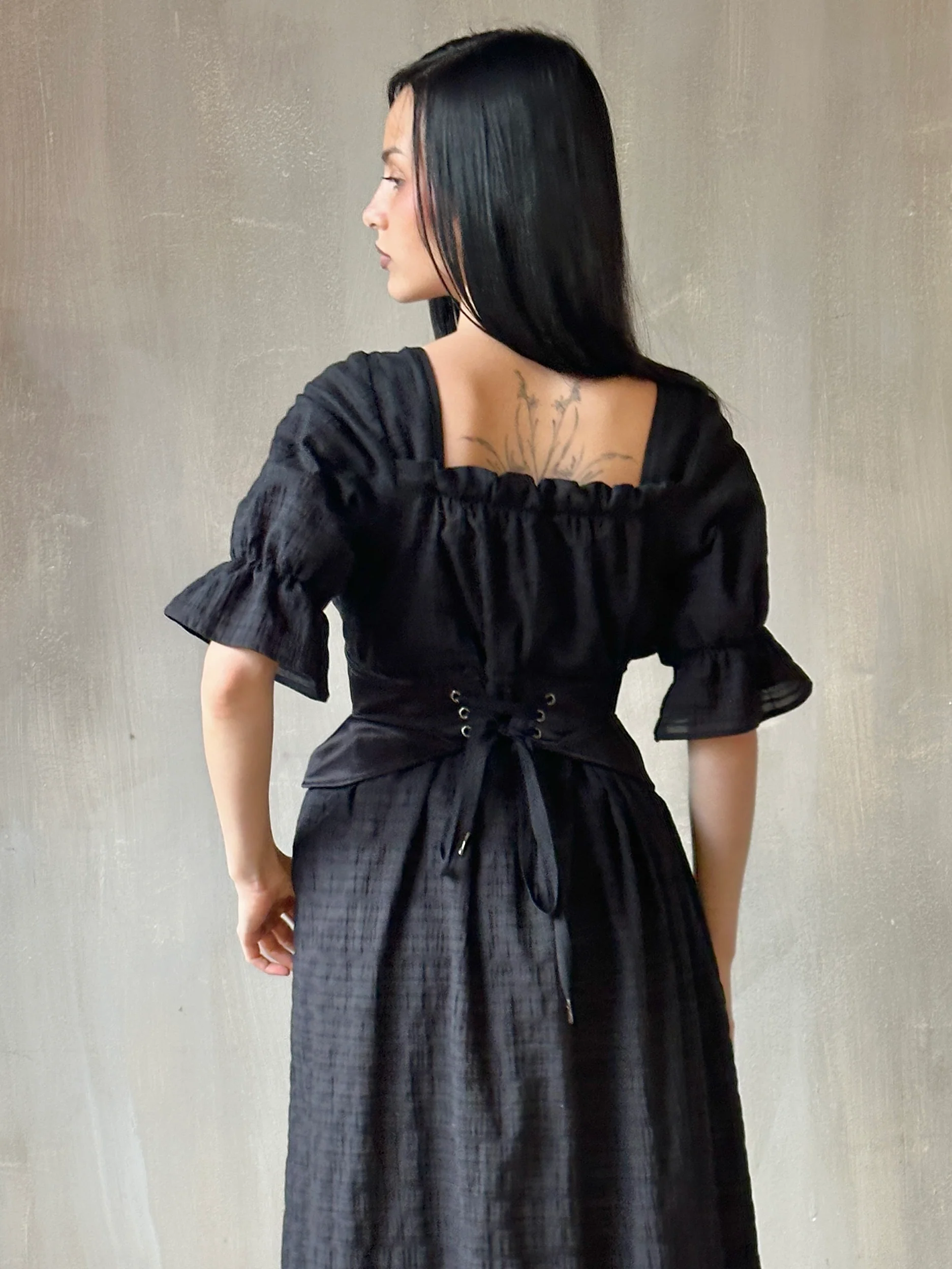 Sample Sale: Severina Corset Belt in Black Satin (Size V) - Image 5