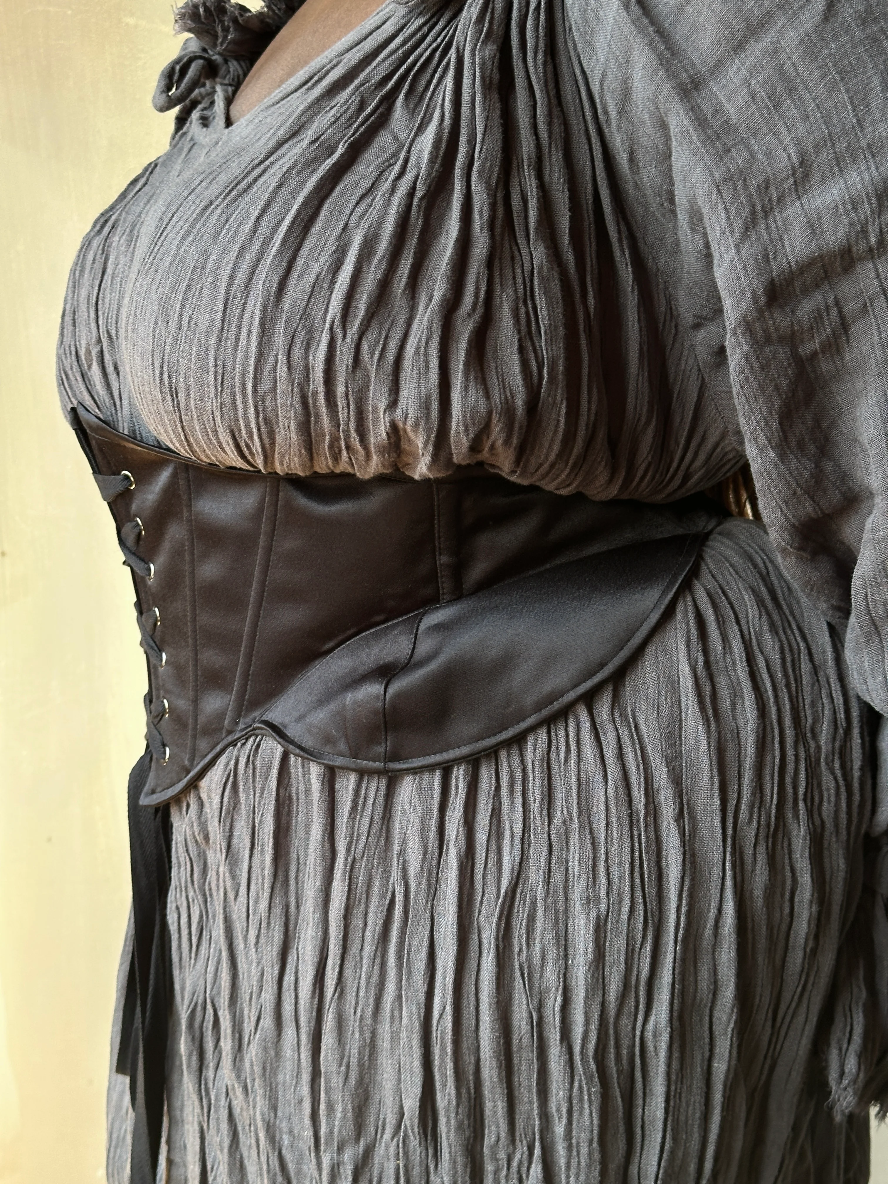 Sample Sale: Severina Corset Belt in Black Satin (Size V) - Image 6