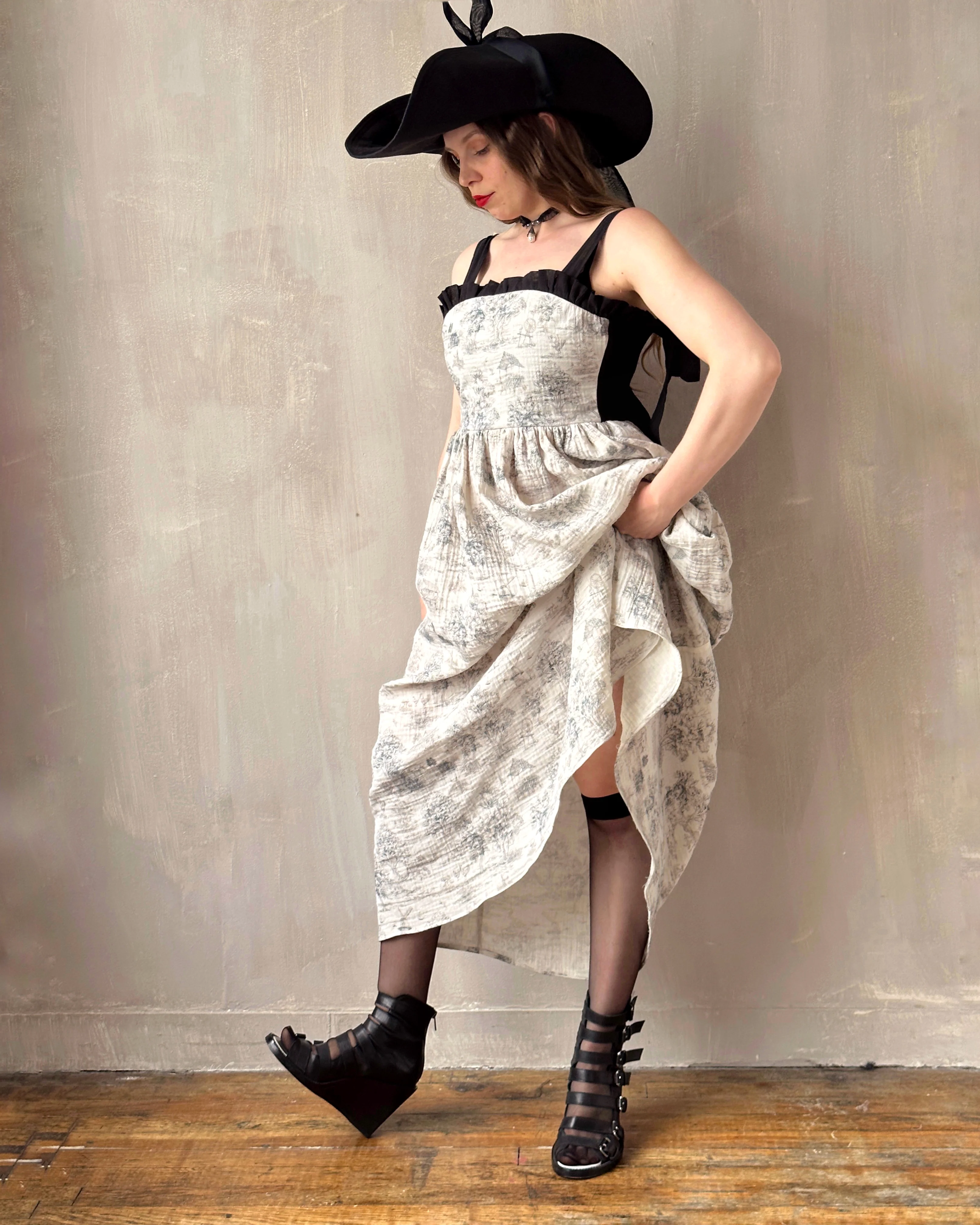 Heloise Dress in Toile de Jouy (Made-To-Order) - Image 13