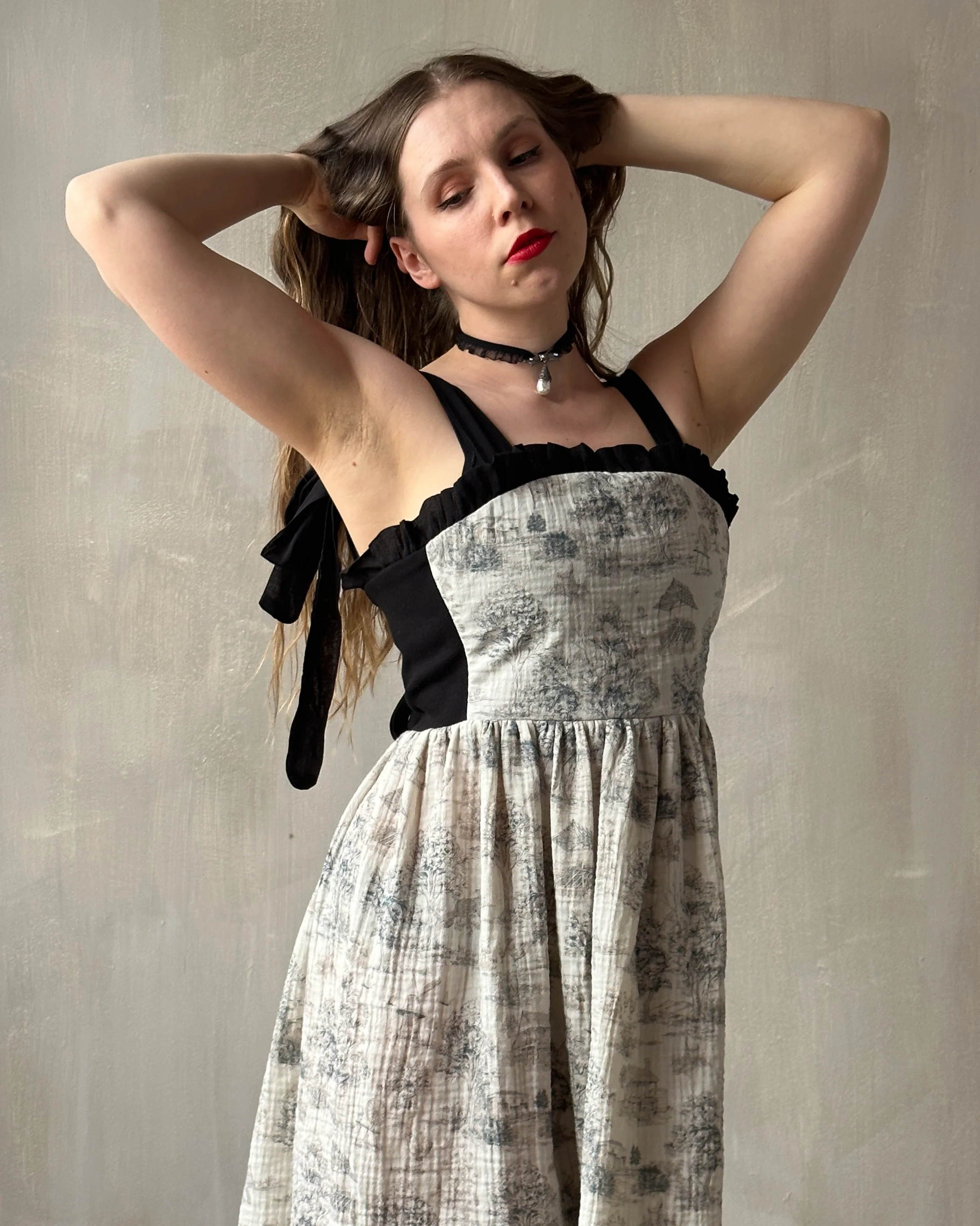 Heloise Dress in Toile de Jouy (Made-To-Order) - Image 15