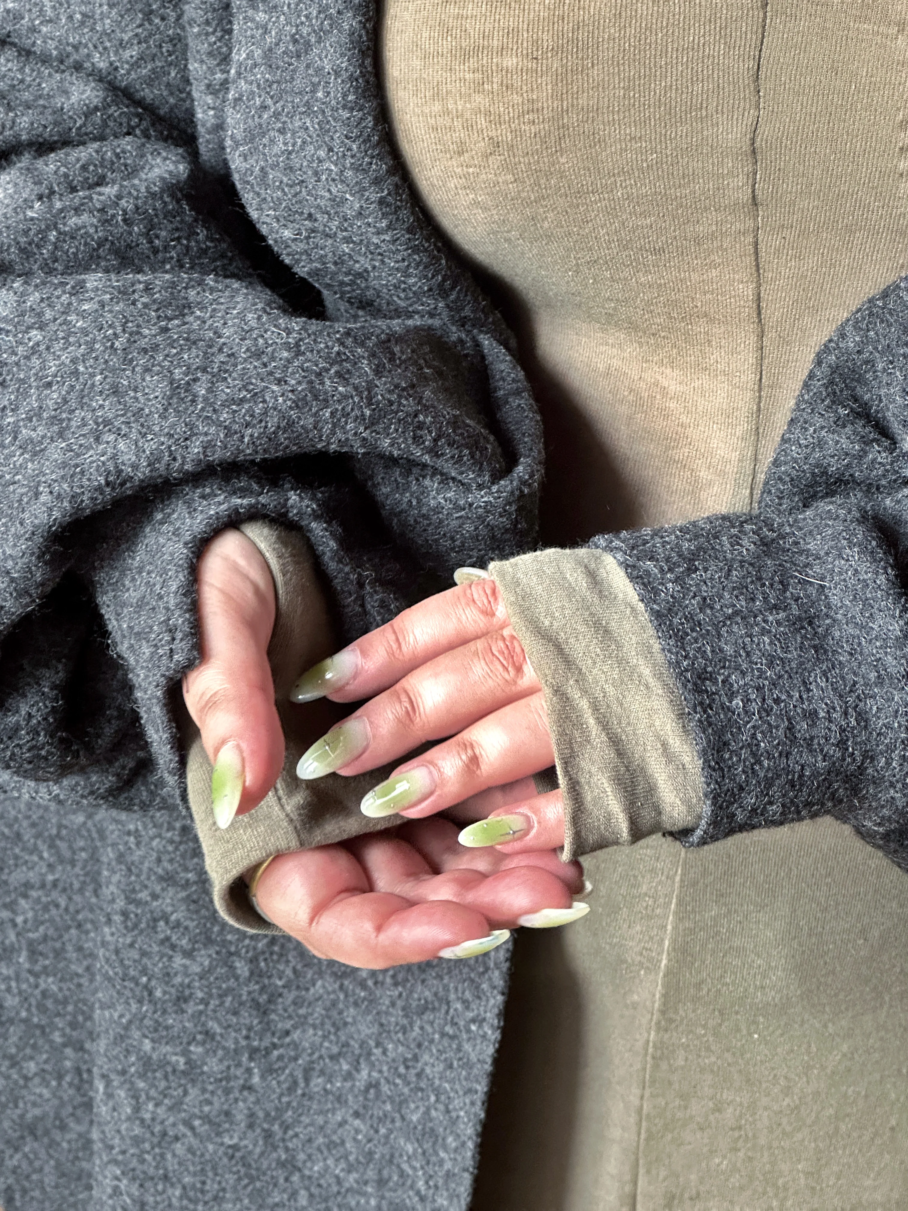 Sample Sale: Tournure Coat in Pure Wool (Dark Heather Grey, Size II) - Image 6