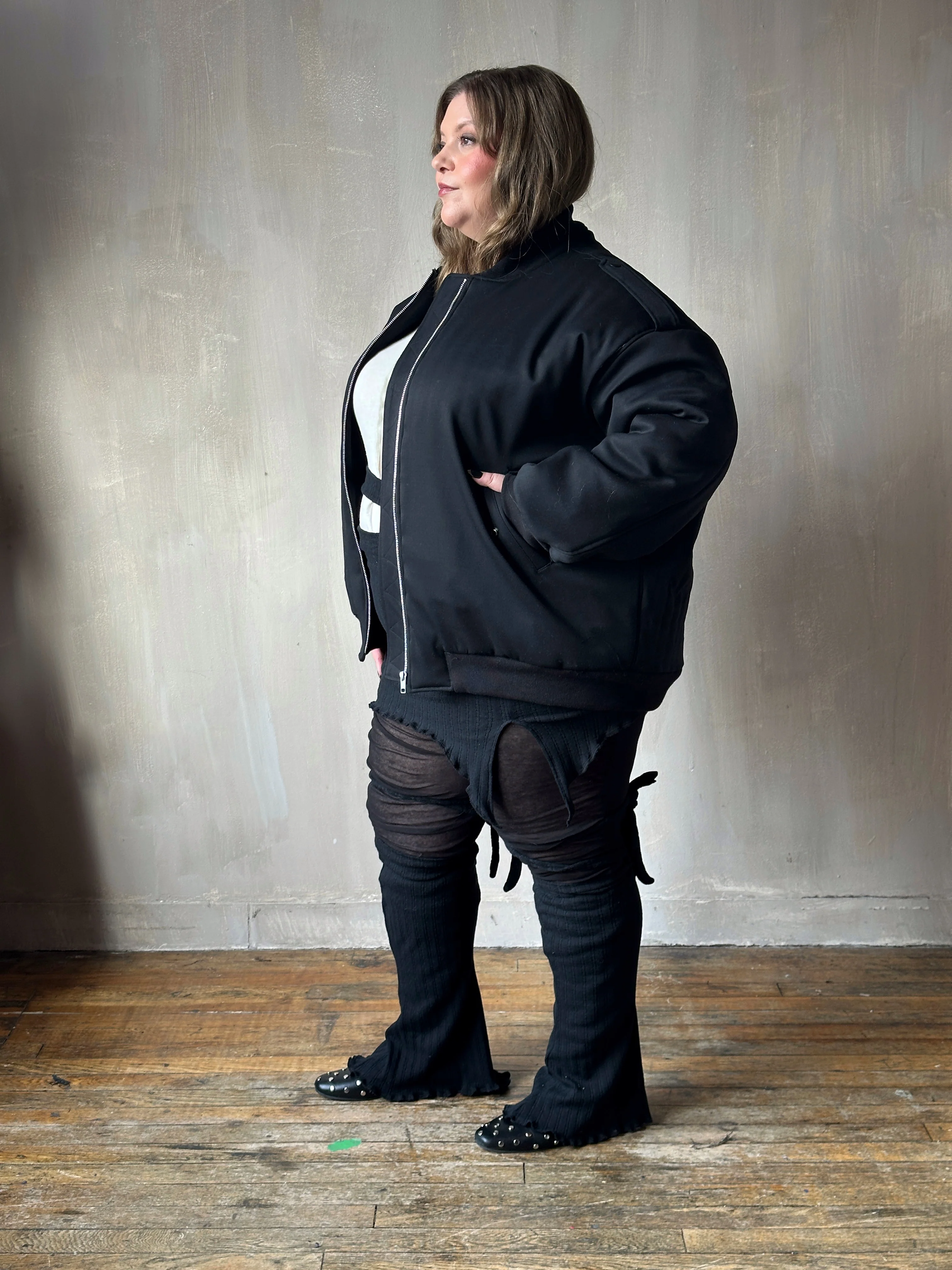 Sample Sale: Oversized Bomber in Italian Wool Suiting (Size I) - Image 16