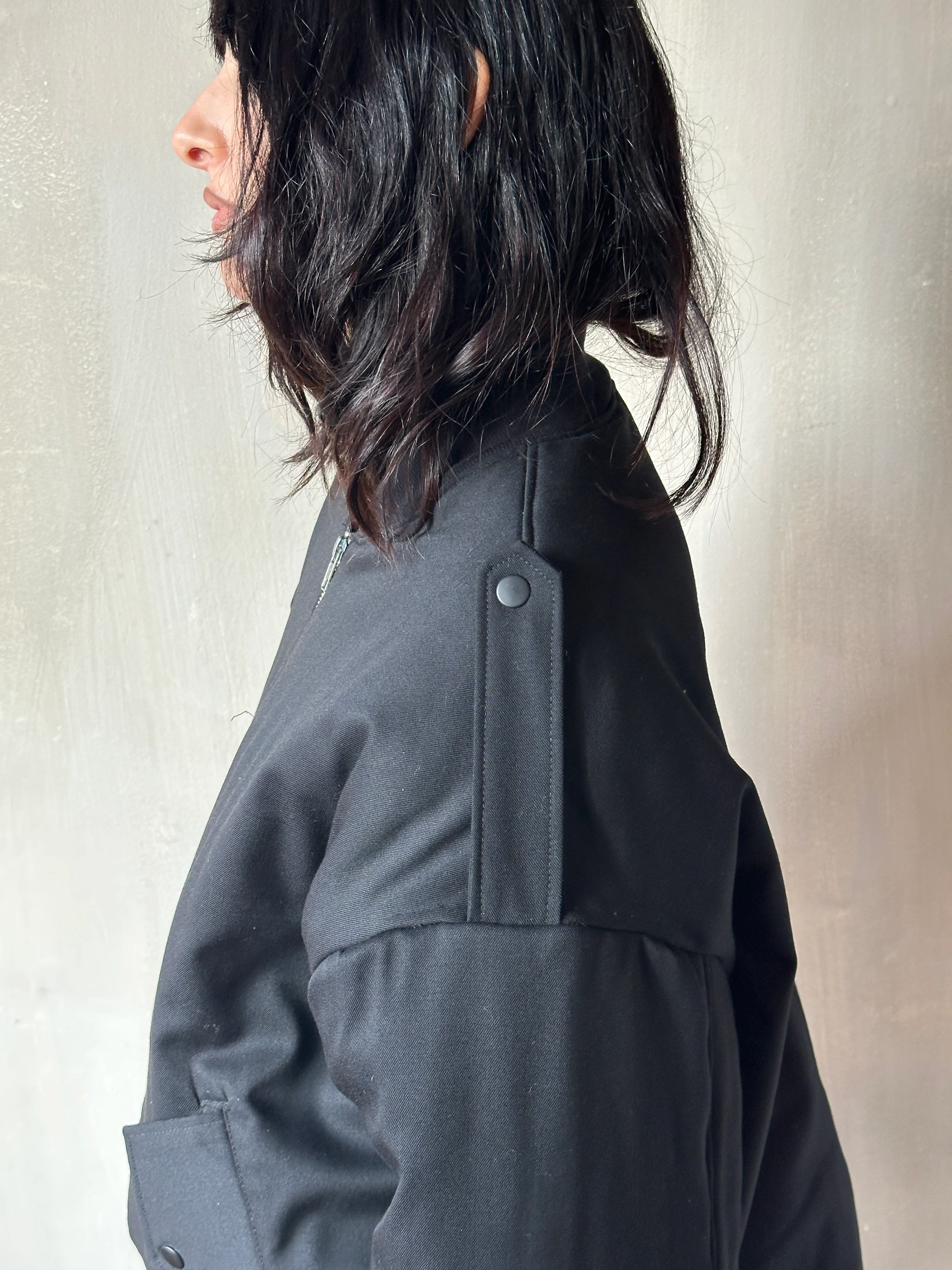 Sample Sale: Oversized Bomber in Italian Wool Suiting (Size I) - Image 19