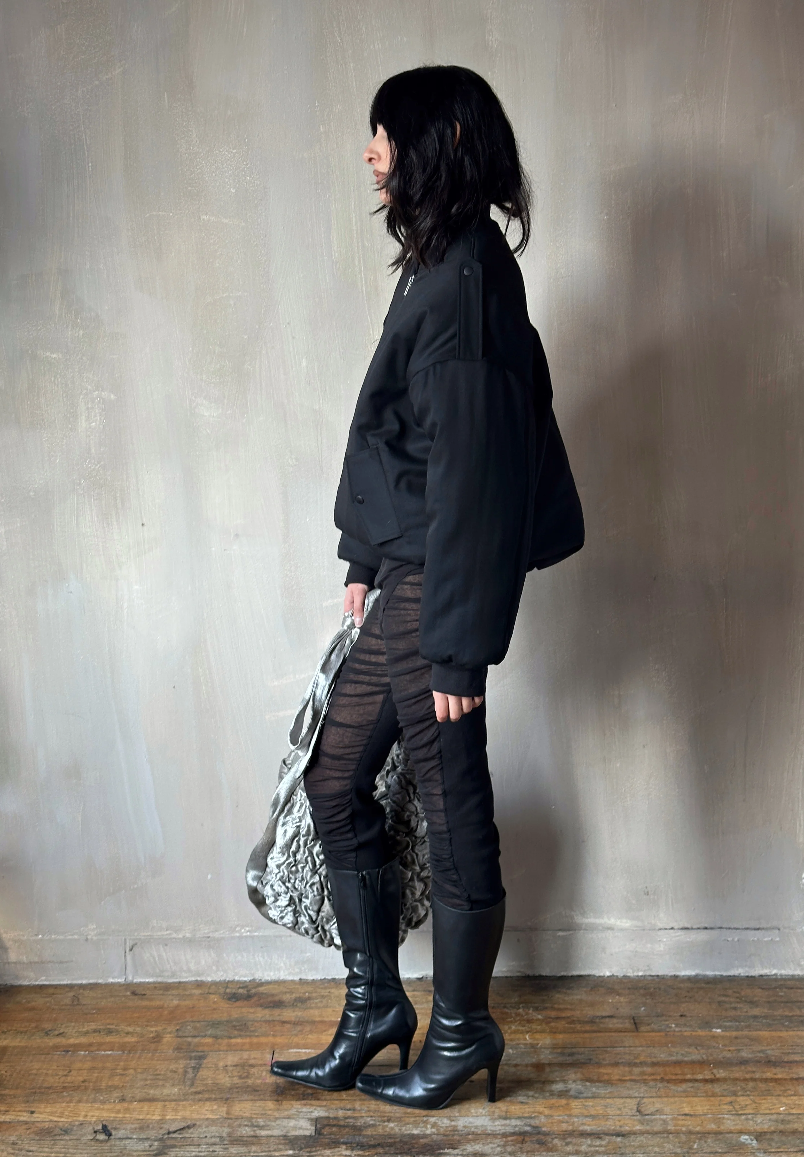 Sample Sale: Oversized Bomber in Italian Wool Suiting (Size I) - Image 20