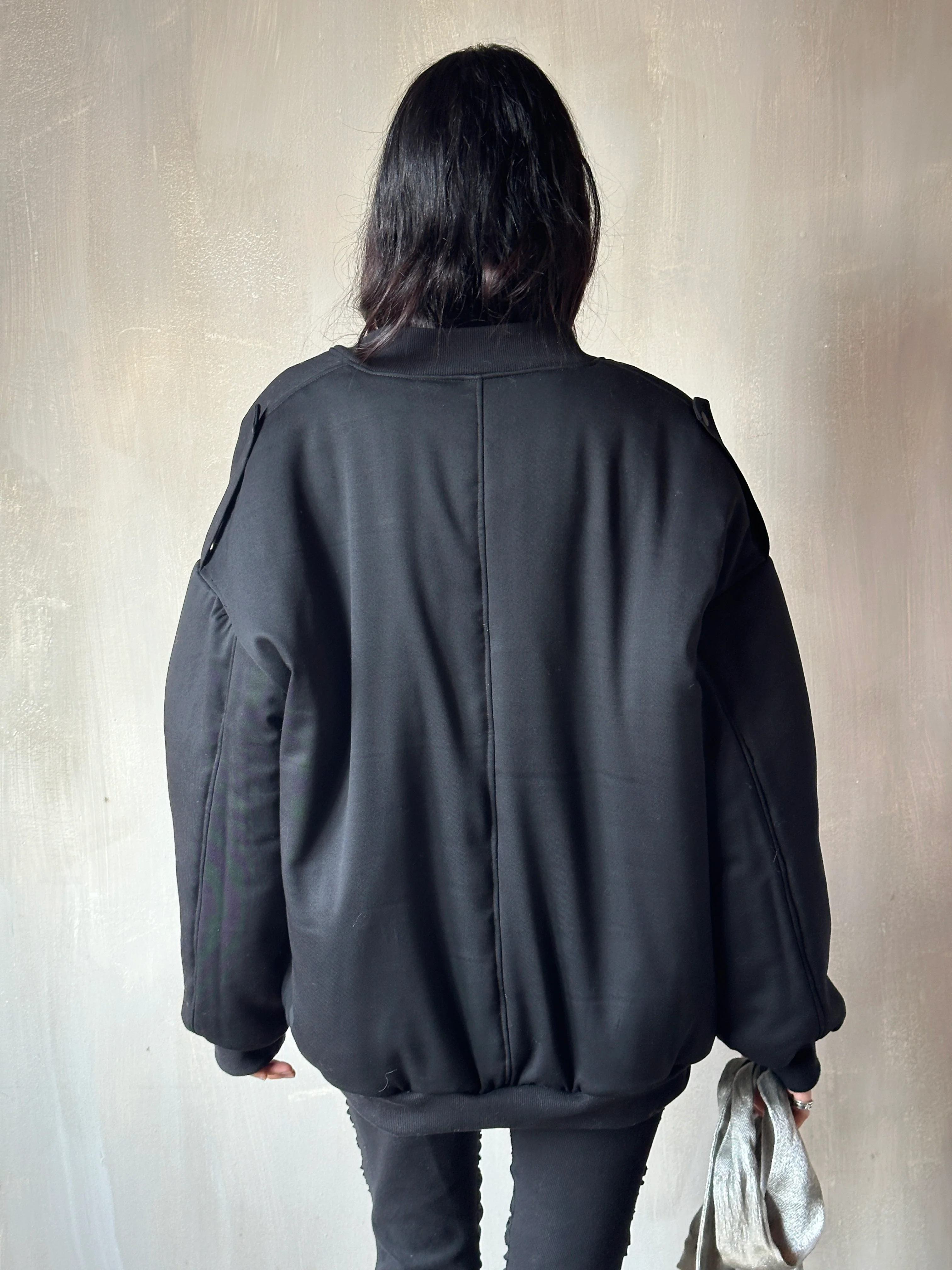 Sample Sale: Oversized Bomber in Italian Wool Suiting (Size I) - Image 9