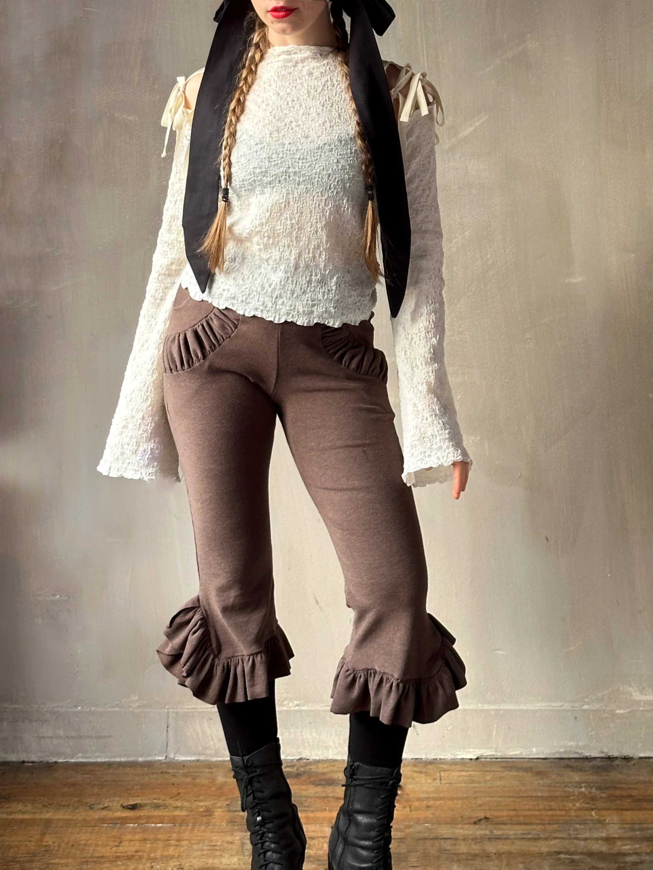 Winter '26: Detached Sleeve Top in Textured Cream Cotton (Pre-Order) - Image 11