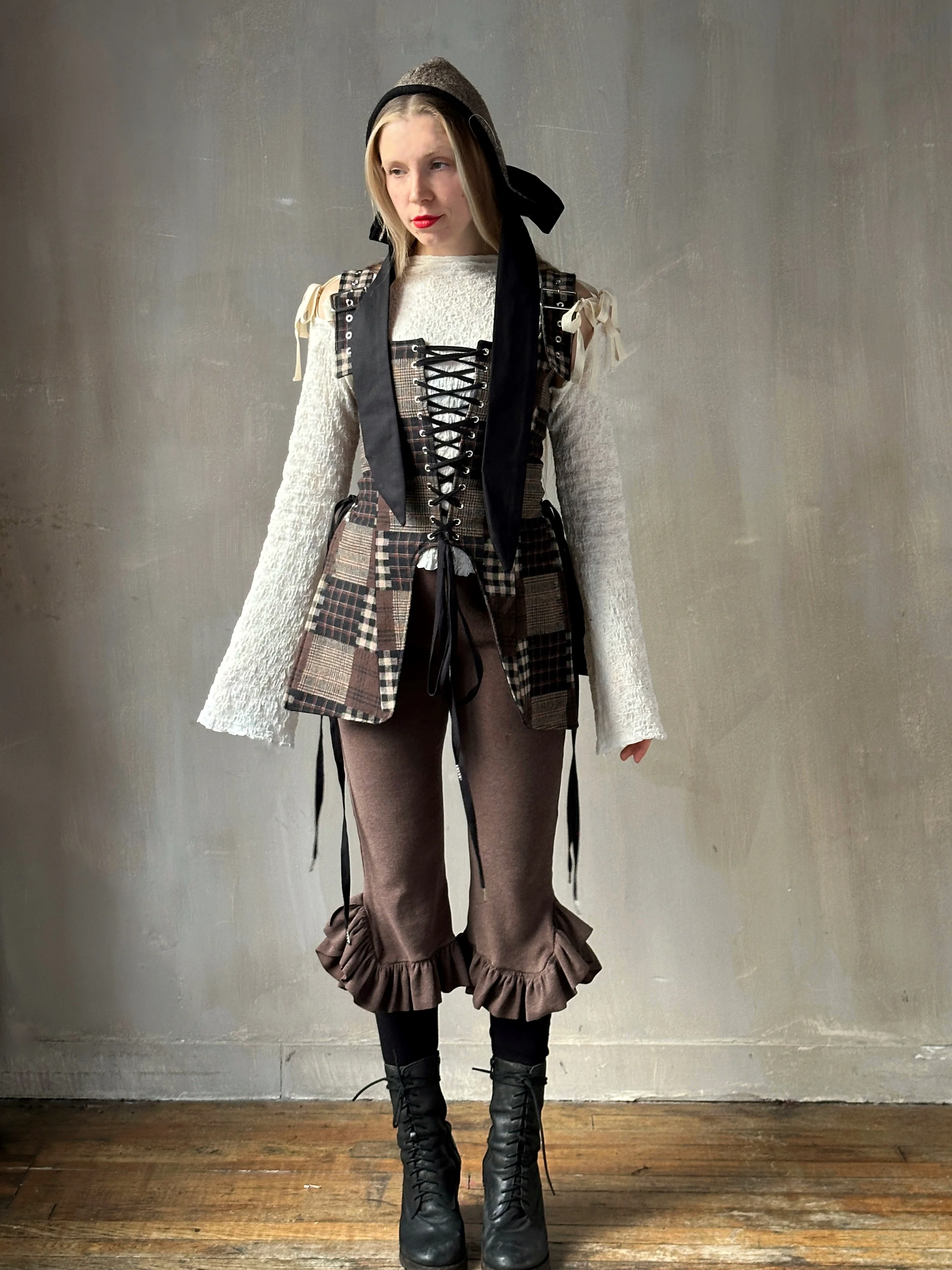 Winter '26: Detached Sleeve Top in Textured Cream Cotton (Pre-Order) - Image 8